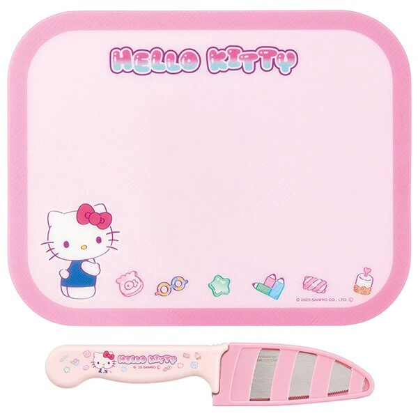 📢開團啦 約3月22日截單一次日本直送~新款Sanrio兒童安全刀具和砧板套裝 2款選擇