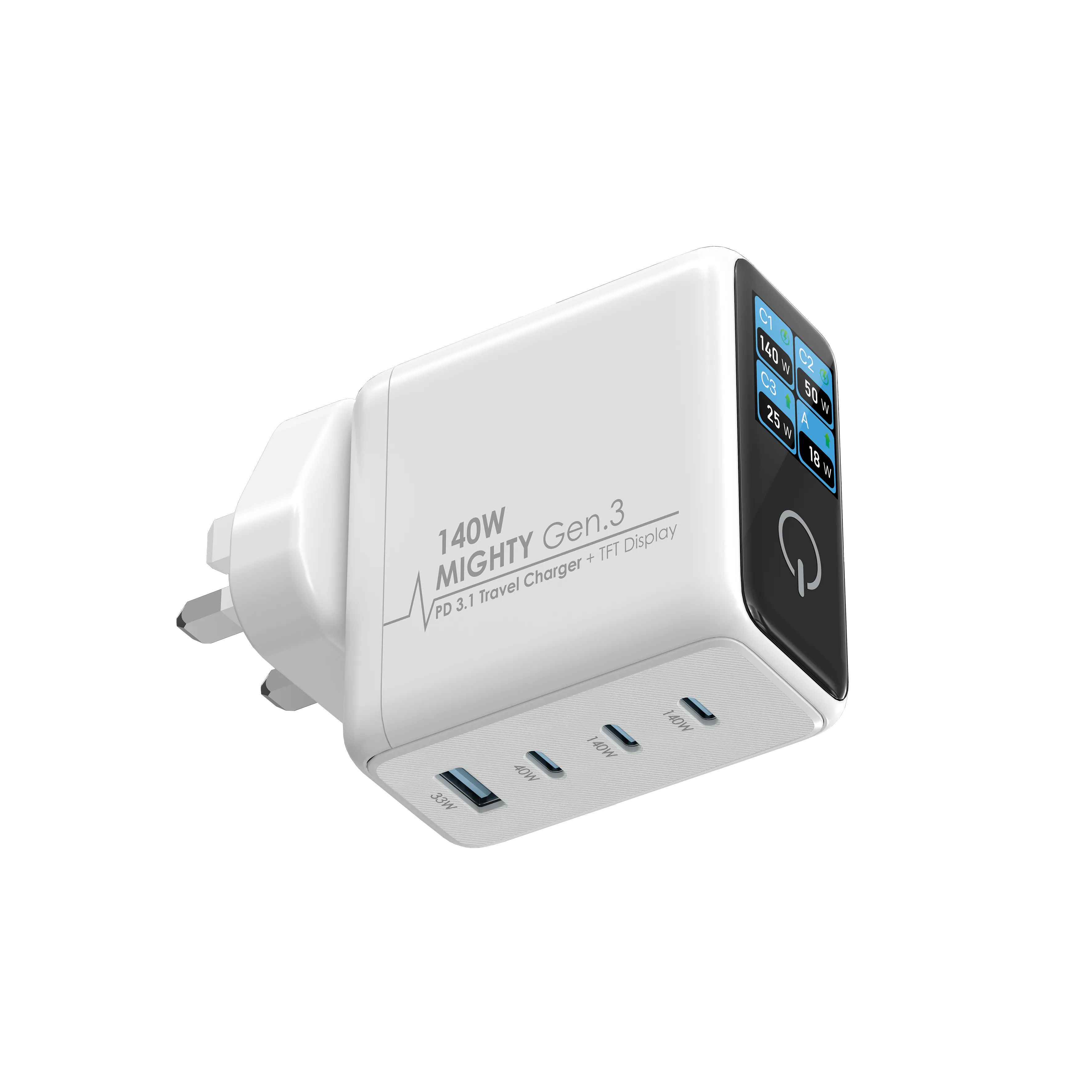 香港行貨 EGO 140W MIGHTY Gen.3 GAN CHARGER 旅行充電器 TF25140