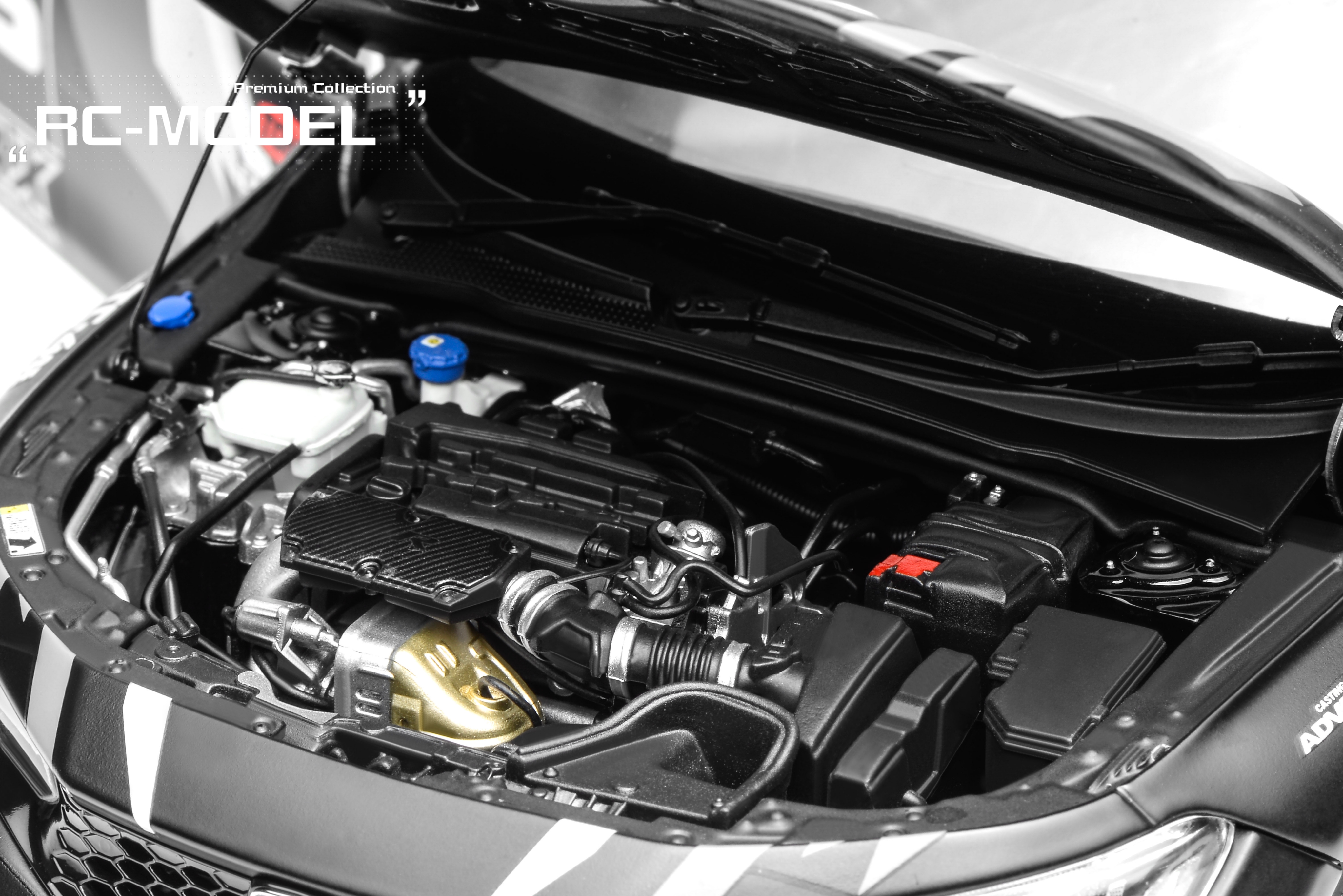 *PRE-ORDER MOTORHELIX 1/18 Honda Civic TYPE R (FL5) HKS Livery *Matte Black