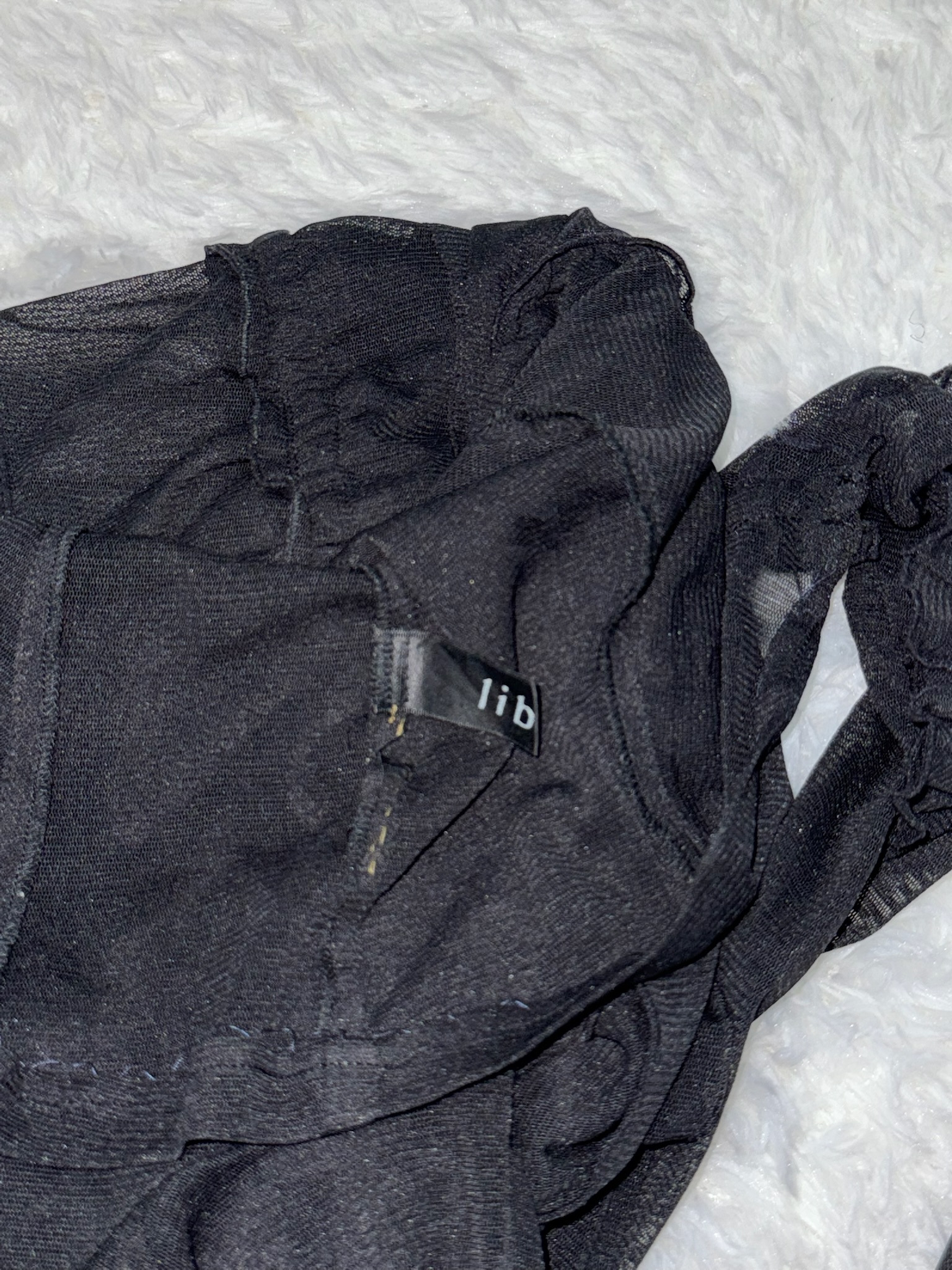 Gothic Sheer Ruffle Button-Down Blouse