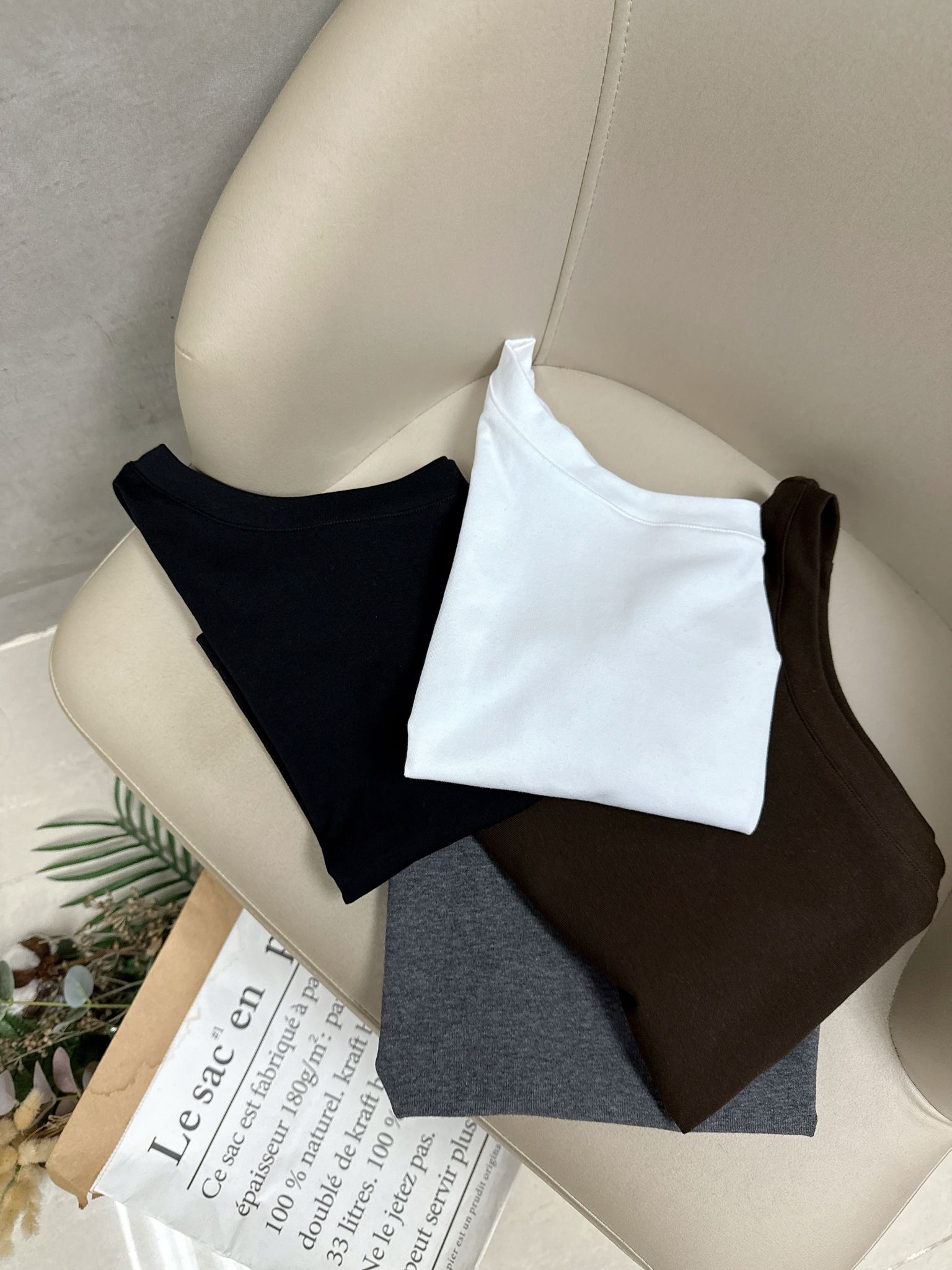 A11 單邊露膊棉質Top