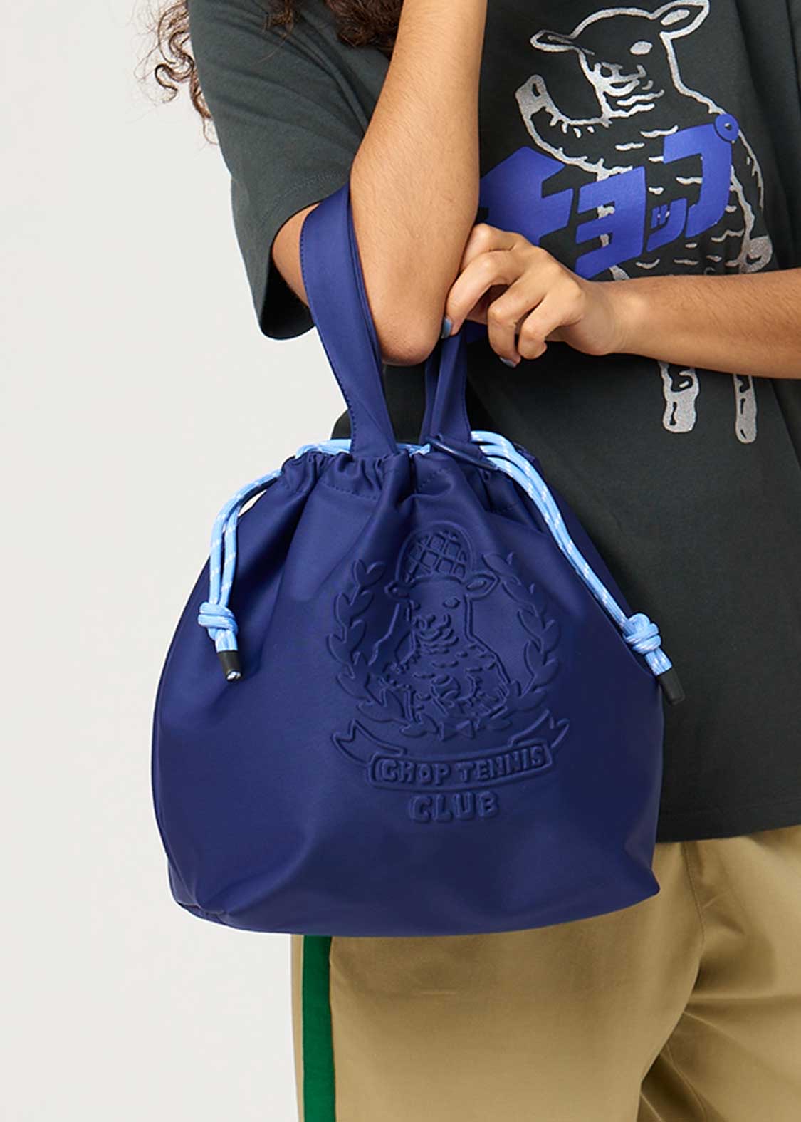 📦訂購 日本限定 graniph LAMB CHOP 功夫綿羊 索繩手提袋 (M)