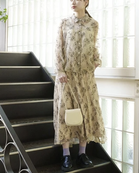 華麗蕾絲襯衫 - 2026 流行穿搭  蕾絲襯衫 春夏時尚穿搭 優雅日常 柔軟舒適 易於配搭 日本直送   #JP-I-260028