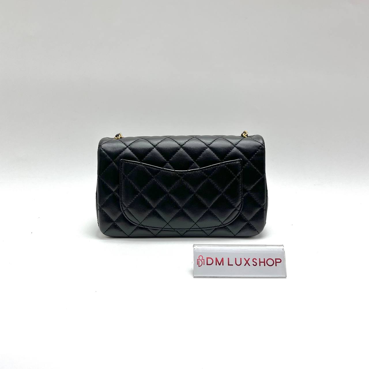 Chanel CF Black Pearl Crush Mini Rectangular GHW (Microchip)