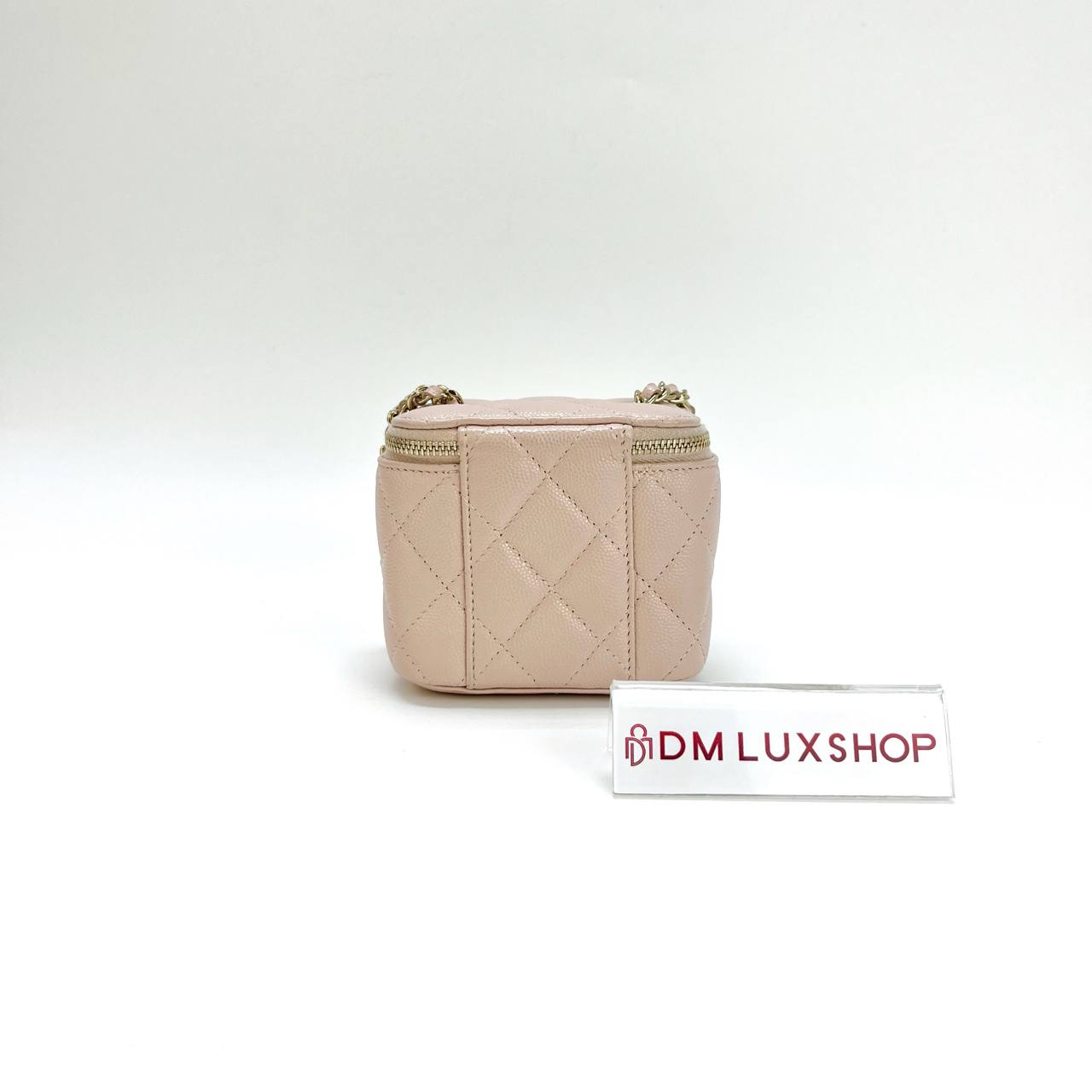 Chanel Light Pink Caviar Mini Vanity Case (Serial 30, Y: 2020)