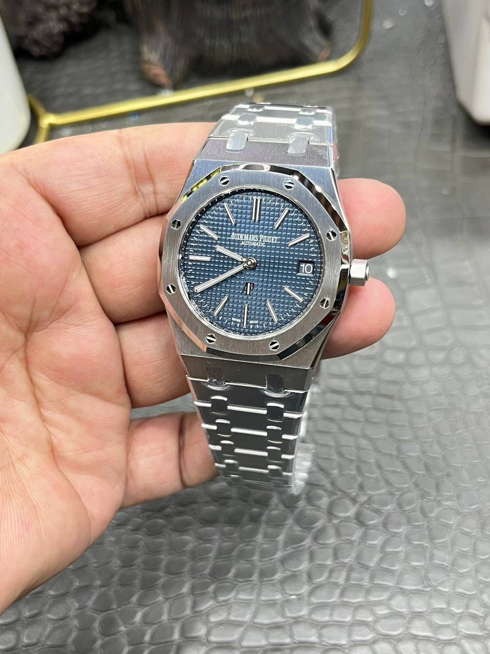 🚀爱彼16202ST皇家橡树系列/39mm两针盘蓝面/西铁城9015改Calibre7121全自动机械💯