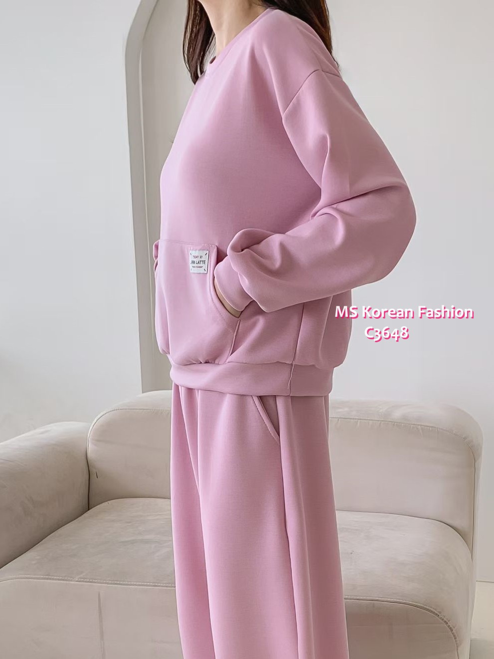 C3648 韓國🇰🇷淨色衛衣