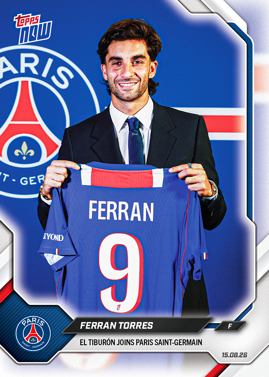 Ferran Torres - 2026-27 PSG Topps NOW® #1 加盟紀念卡【團購】