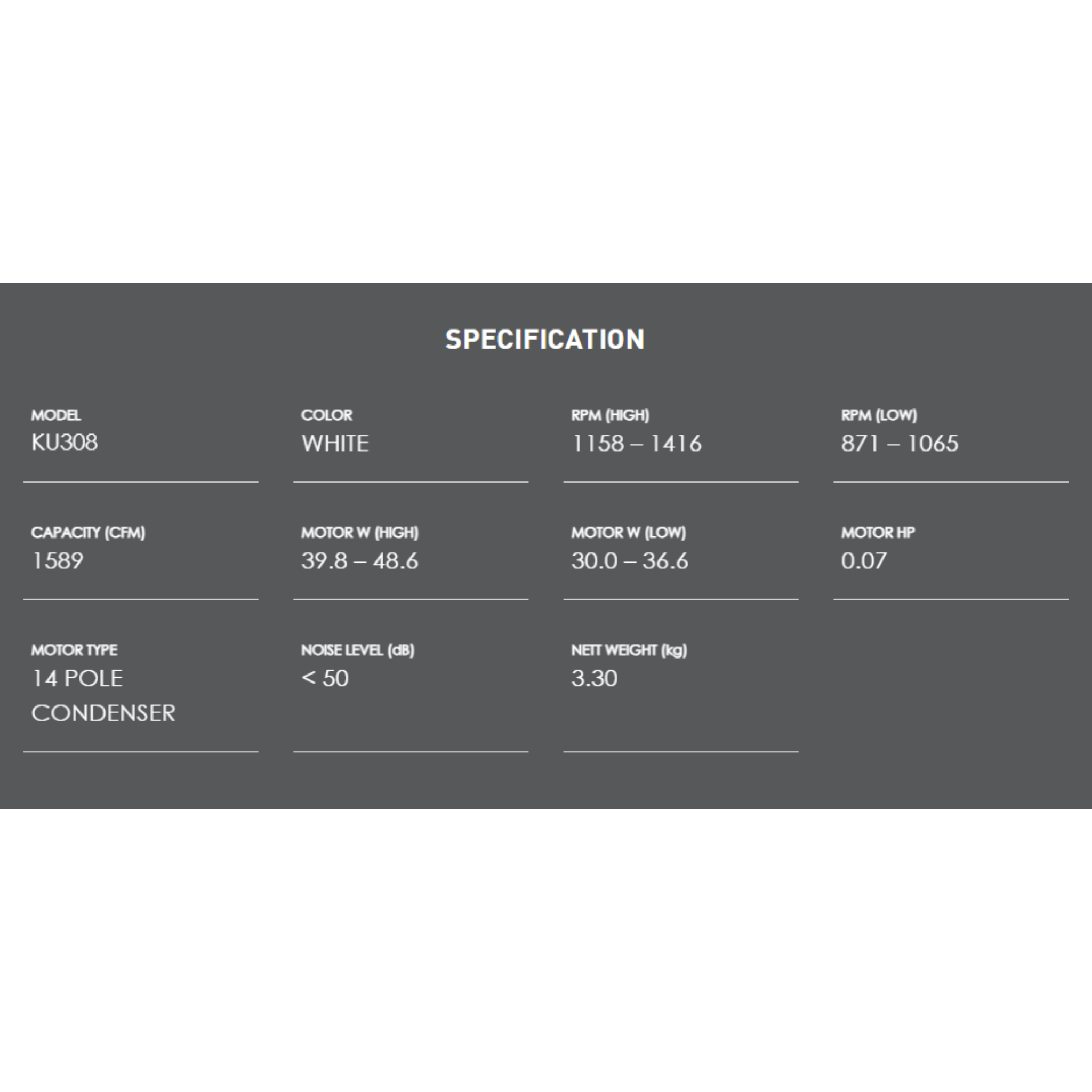 KDK 12" Wall Fan (KU308)