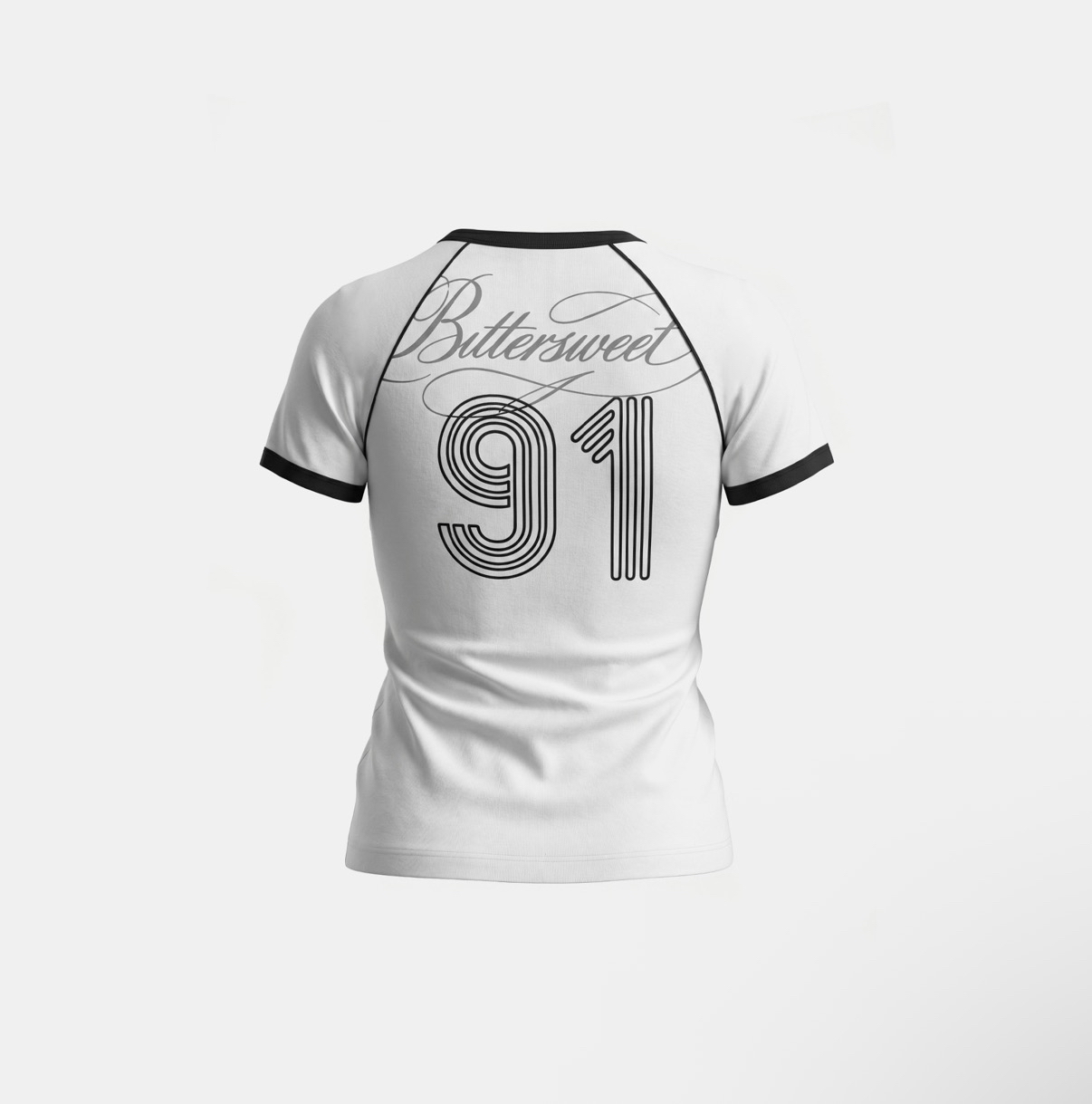 BADBLOOD新款[w-tee26-155] 90s Vintage Club Crewneck Jersey T-Shirt - White