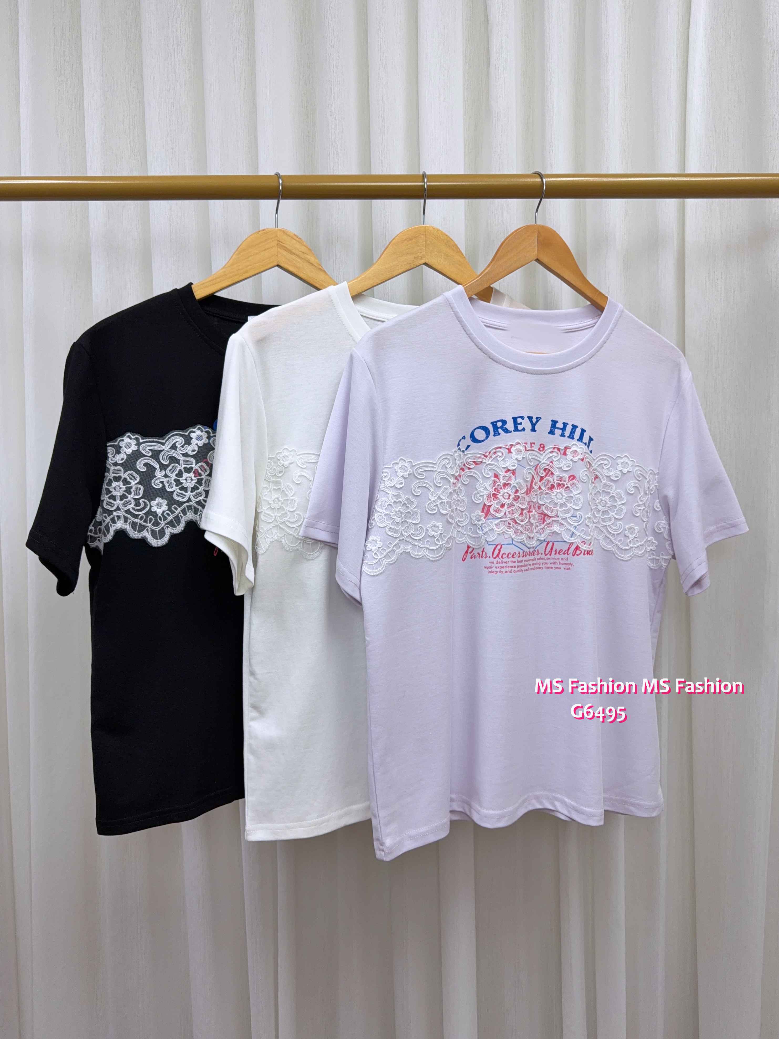 G6495 拼lace字母tee仔