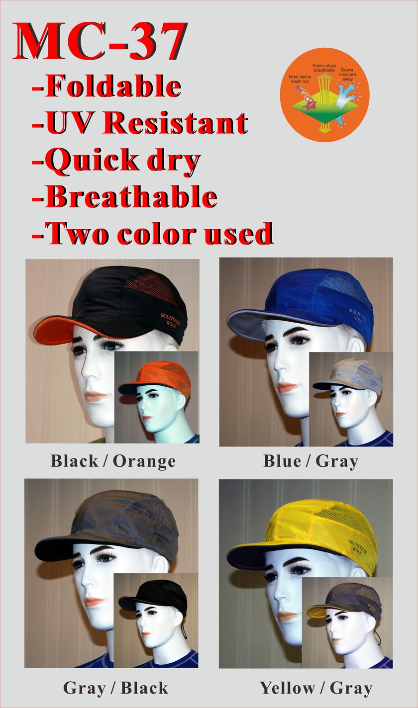 Mountain Wolf Tow Color Used Outdoor Cap MC37