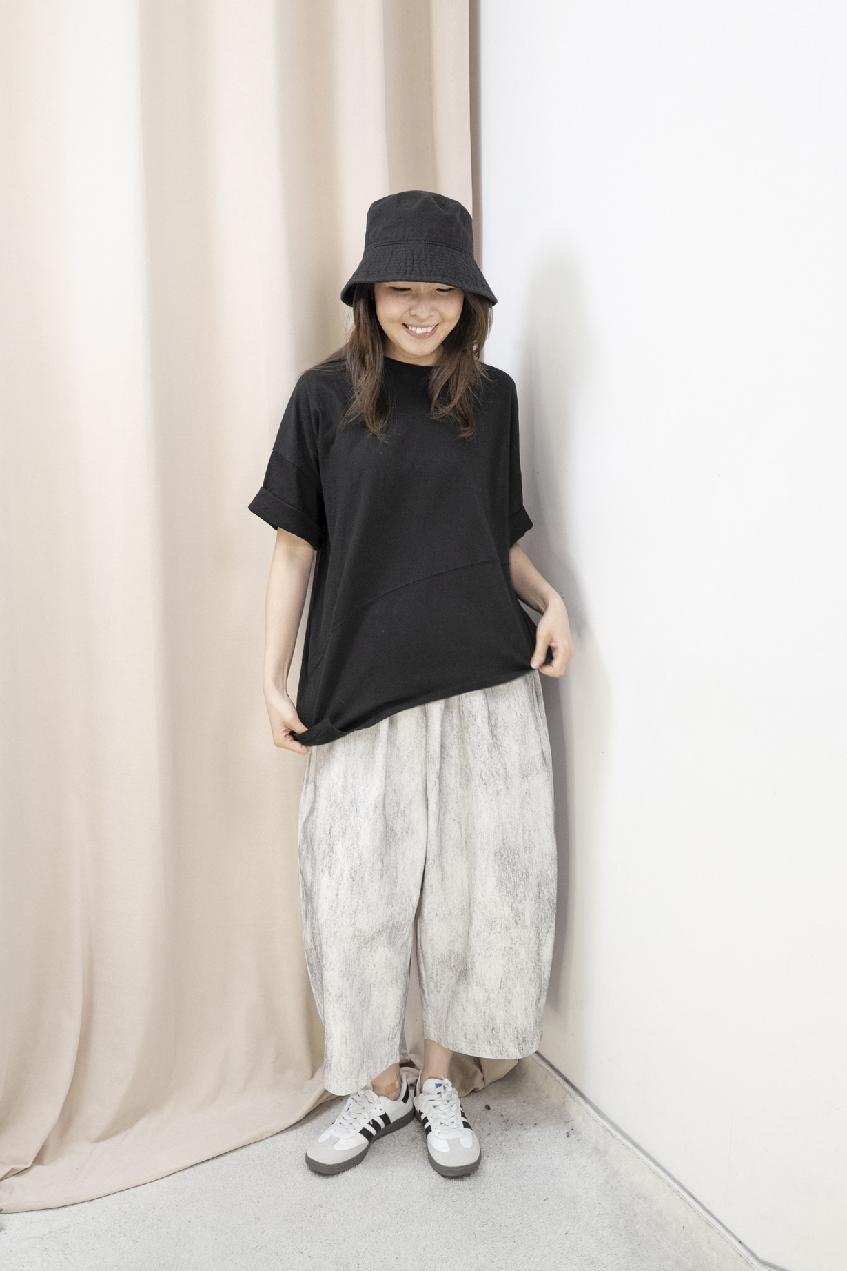 工業藝術風造型闊腳褲（3色）