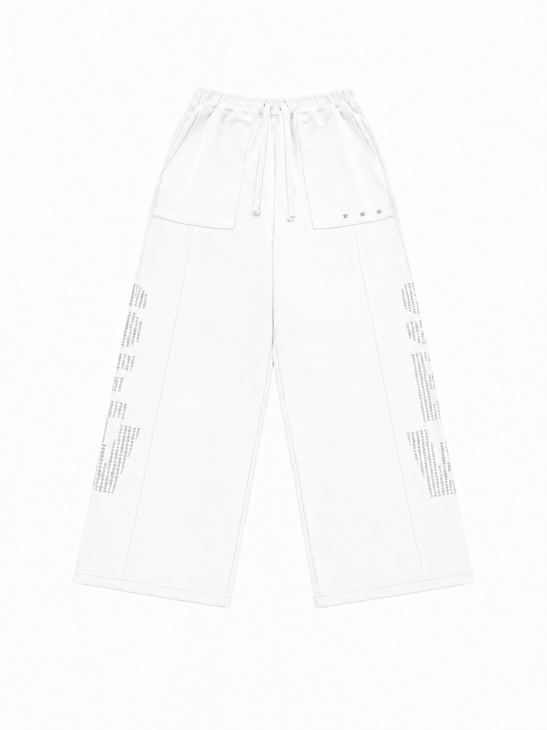 Rhinestone Wide-Leg Sweatpants