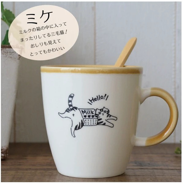 日本製美濃燒貓咪馬克杯