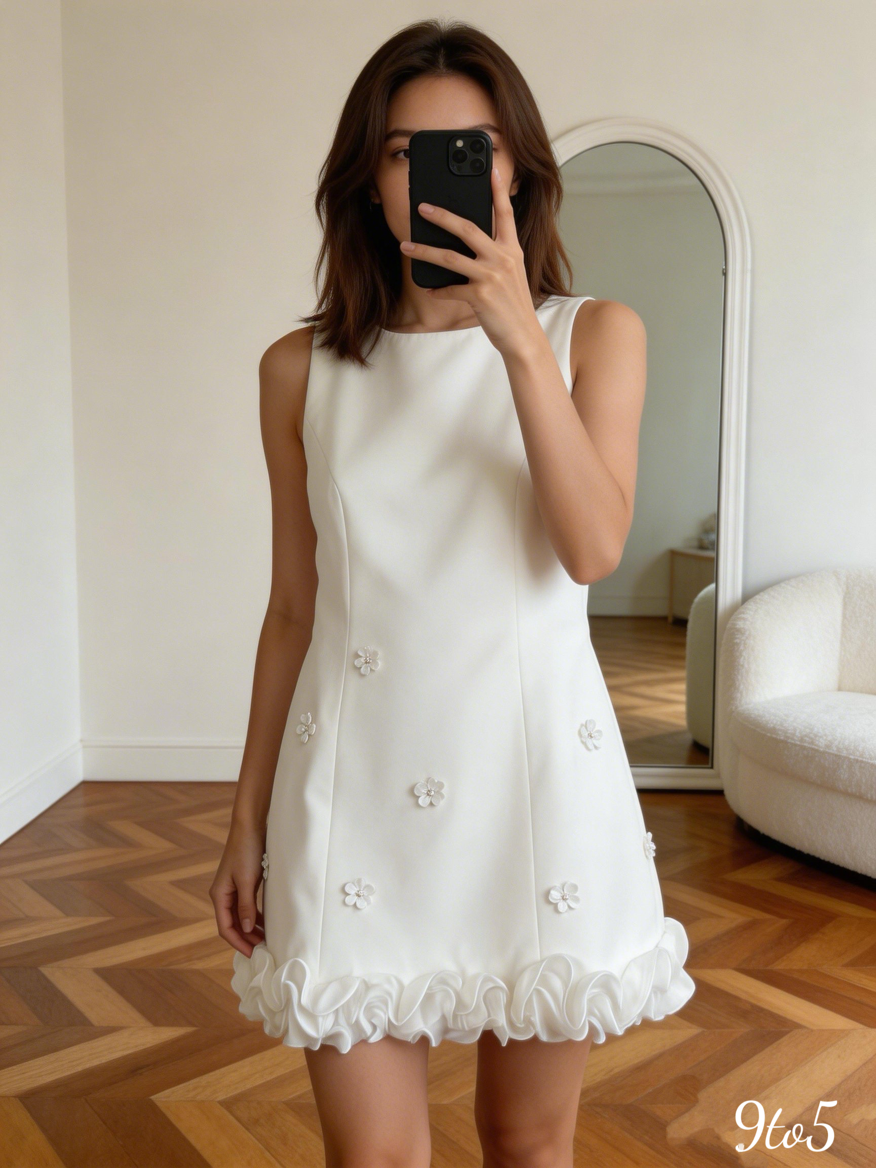 D2326 Sleeveless Floral Dress - 3 Colors