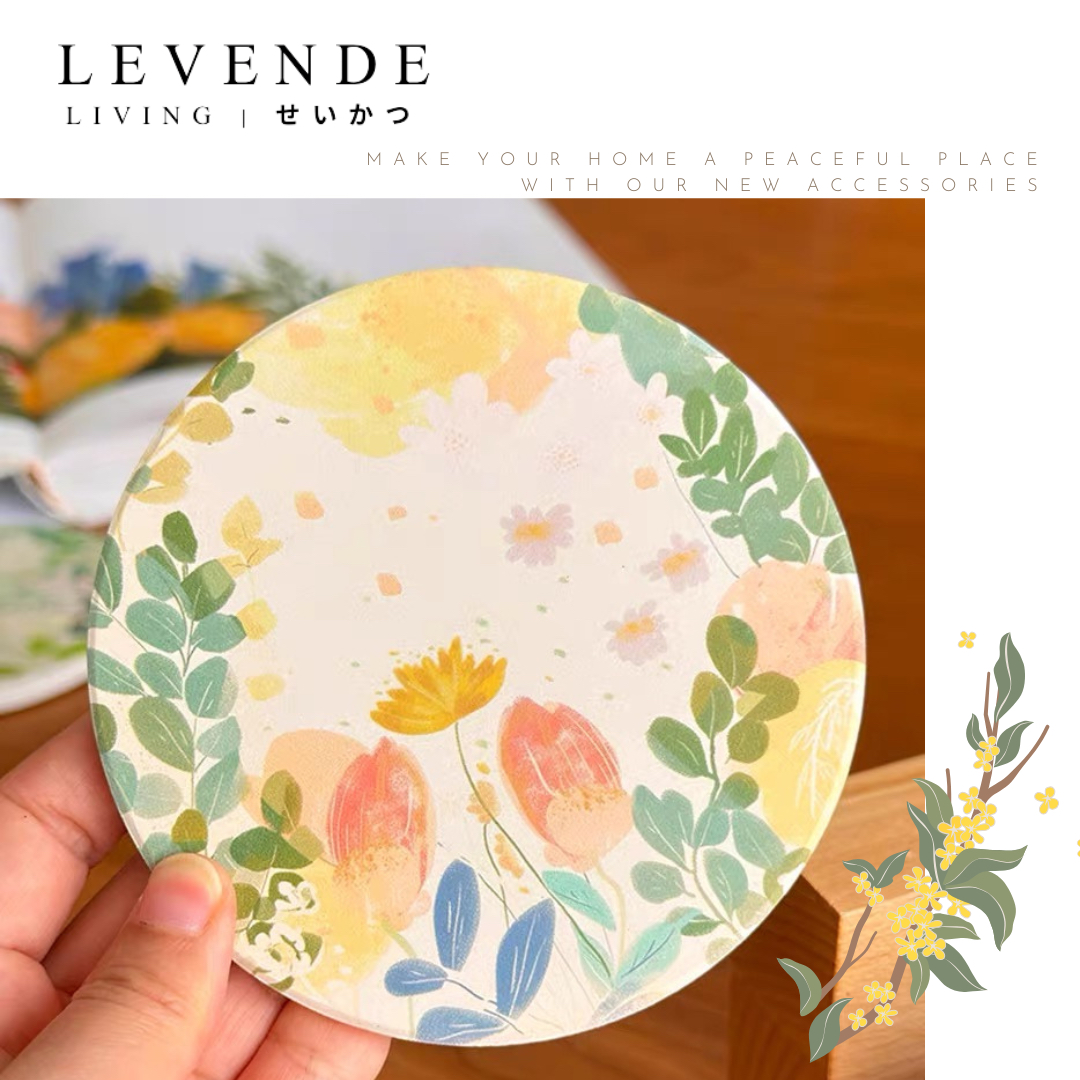 Levende花語陶瓷杯墊