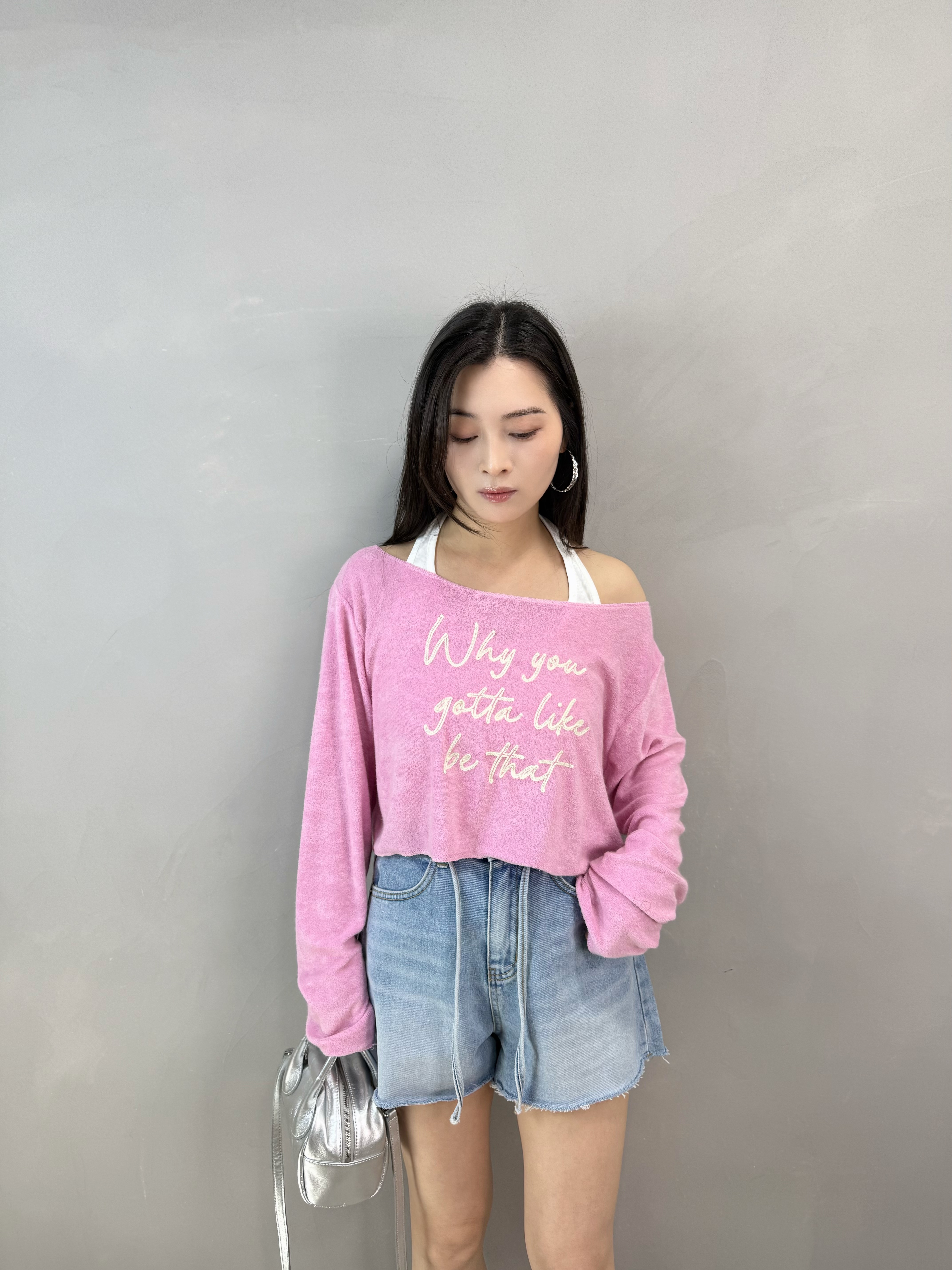 H82 刺繡毛巾Tee+背心Set 