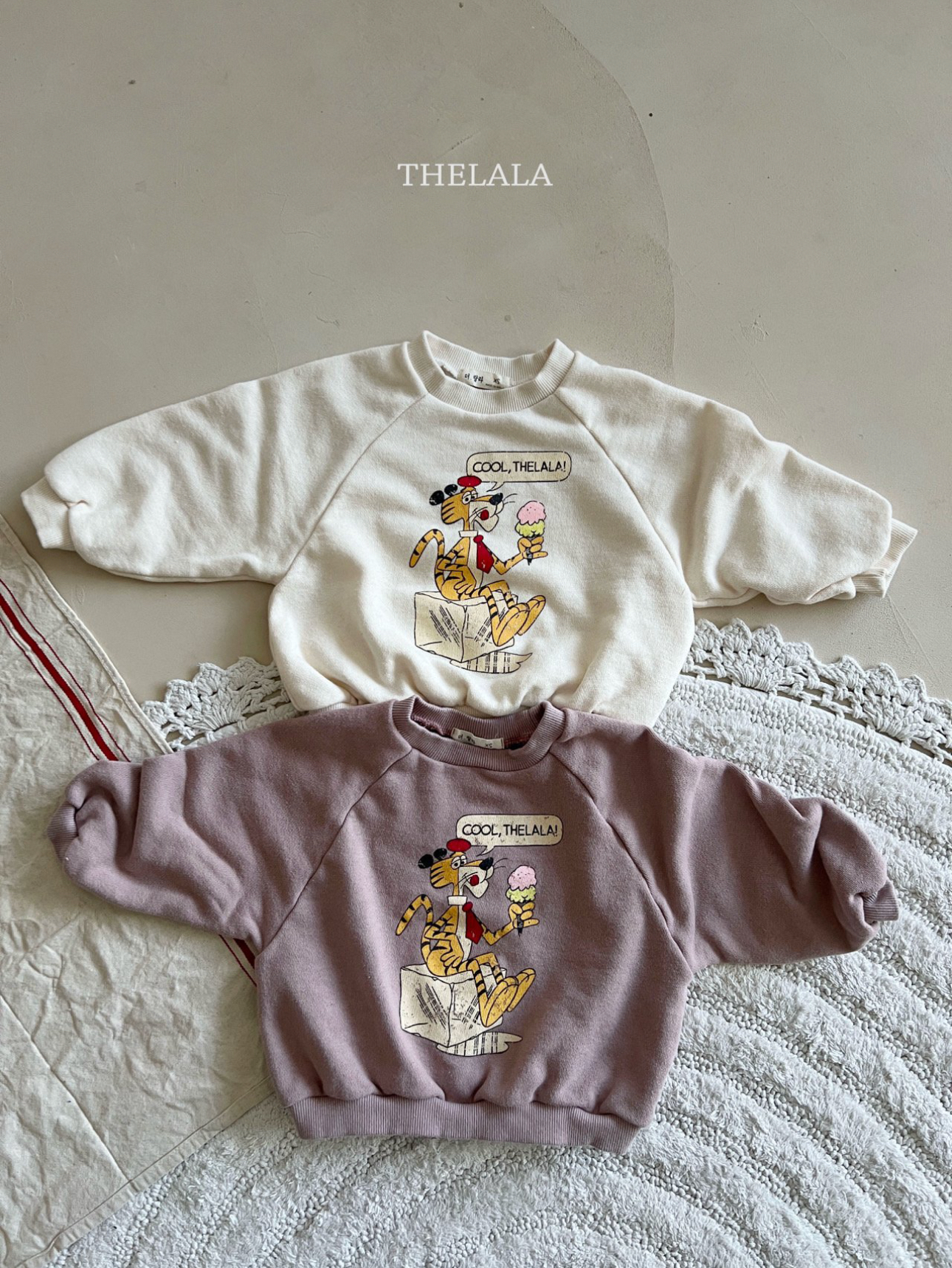 🌸預訂 韓國直送🌸🇰🇷THELALA兩色親子款老虎印花衛衣