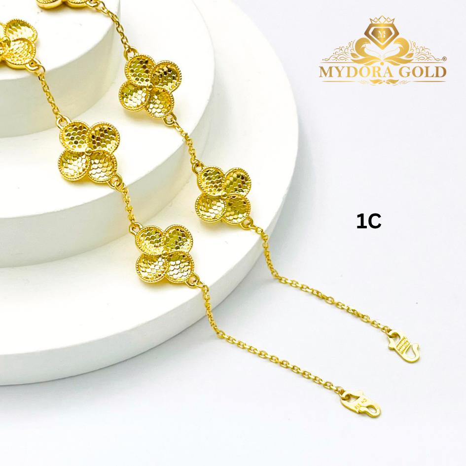 MYDORA Rantai Tangan Fesyen Sisik Bling l EMAS 916/22K