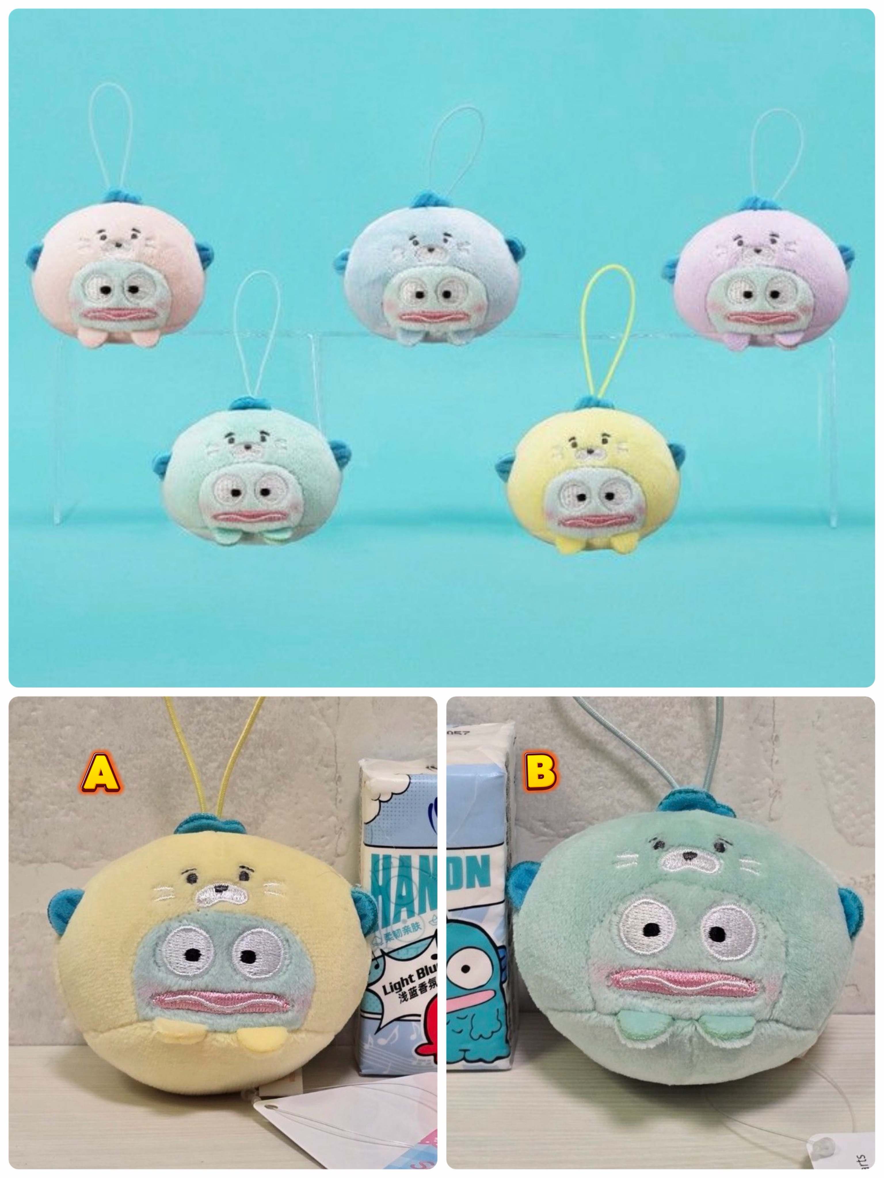 ☆現貨☆ Sanrio 圓轆轆海豹水怪/人魚漢頓公仔吊飾