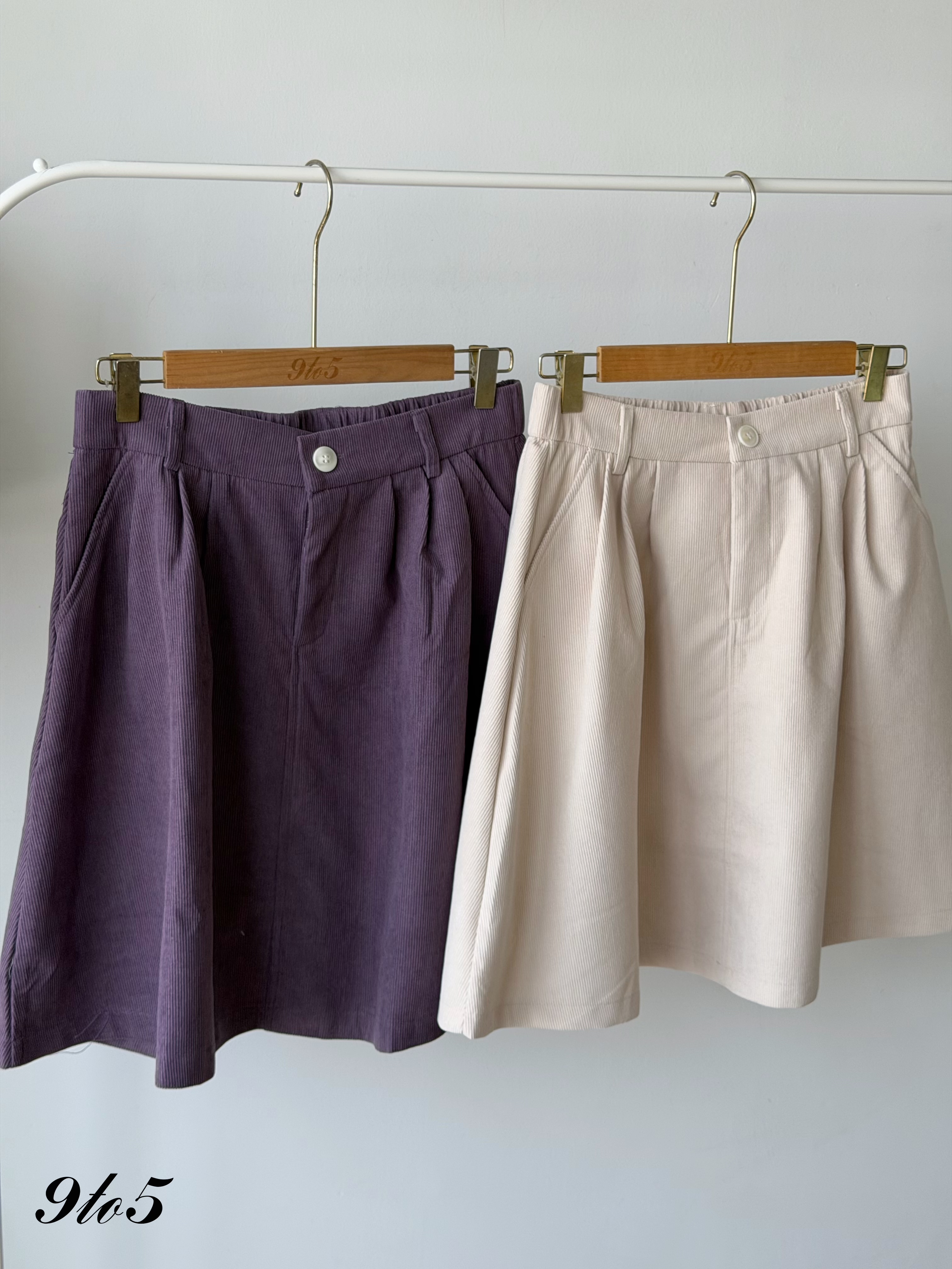 S2021 A Line Corduroy Midi Skirt - 4 Colors 