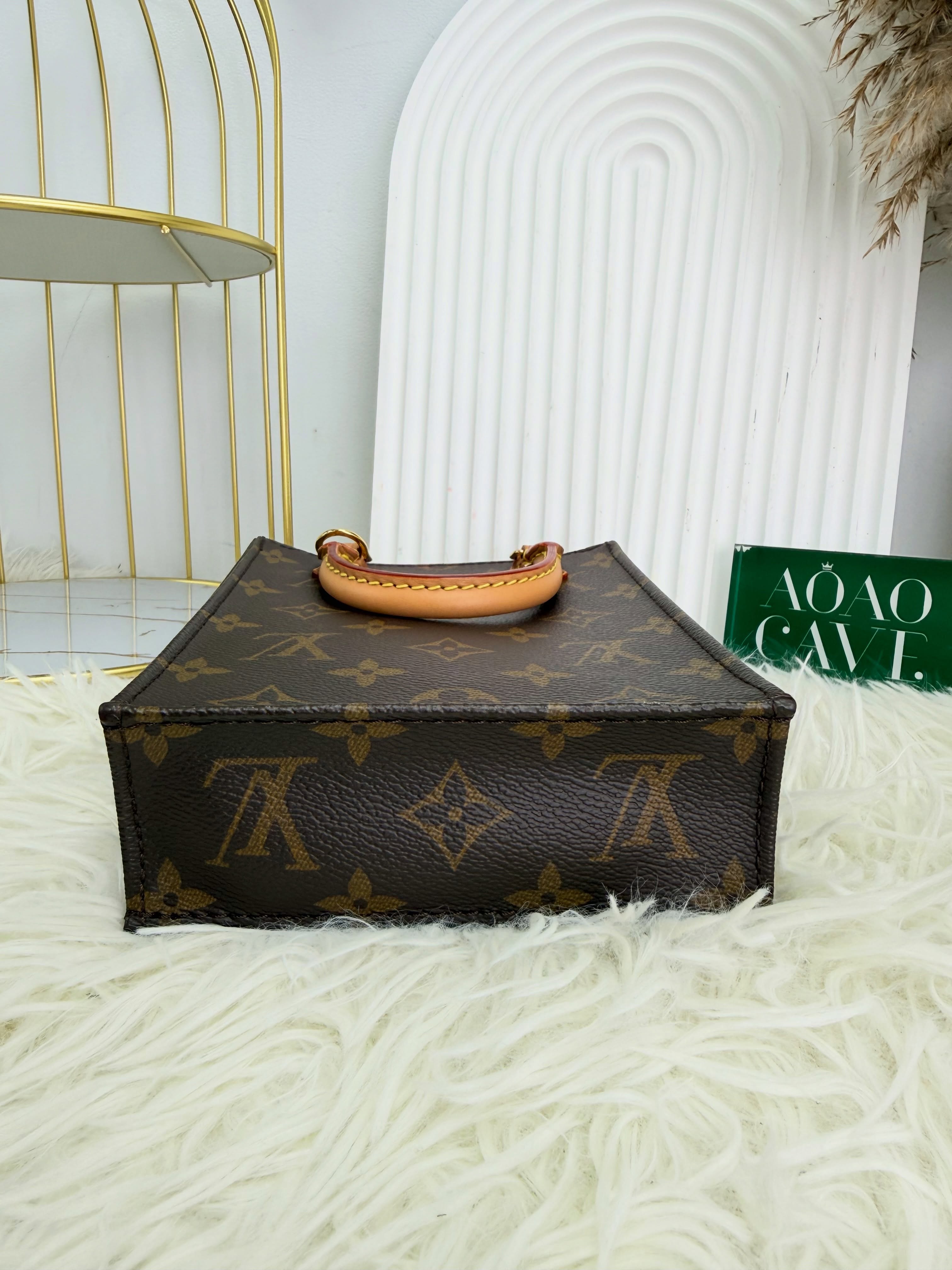Lv👜 PRE OWNED 🛍️老花mini琴譜 tote 有塵袋 🤎