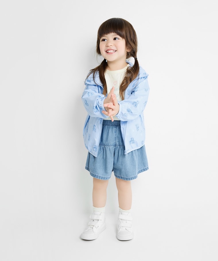 💚預訂 台灣直送💚Frozen系列兩色人物滿印抗UV輕型連帽風衣外套