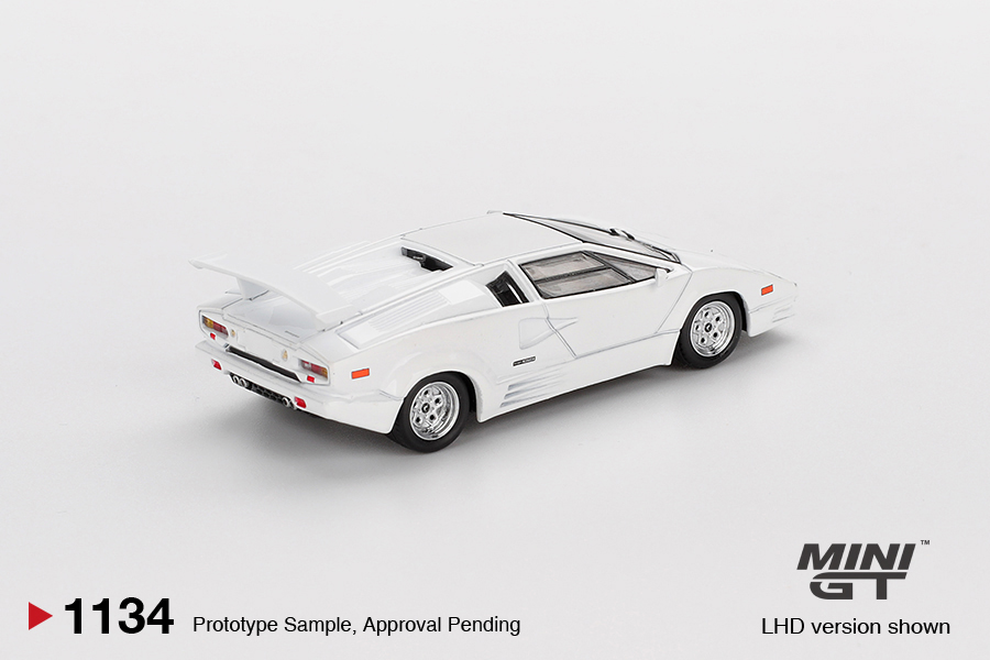 Mini GT 1/64 Lamborghini Countach 25th Anniversary White - MGT01134-BL