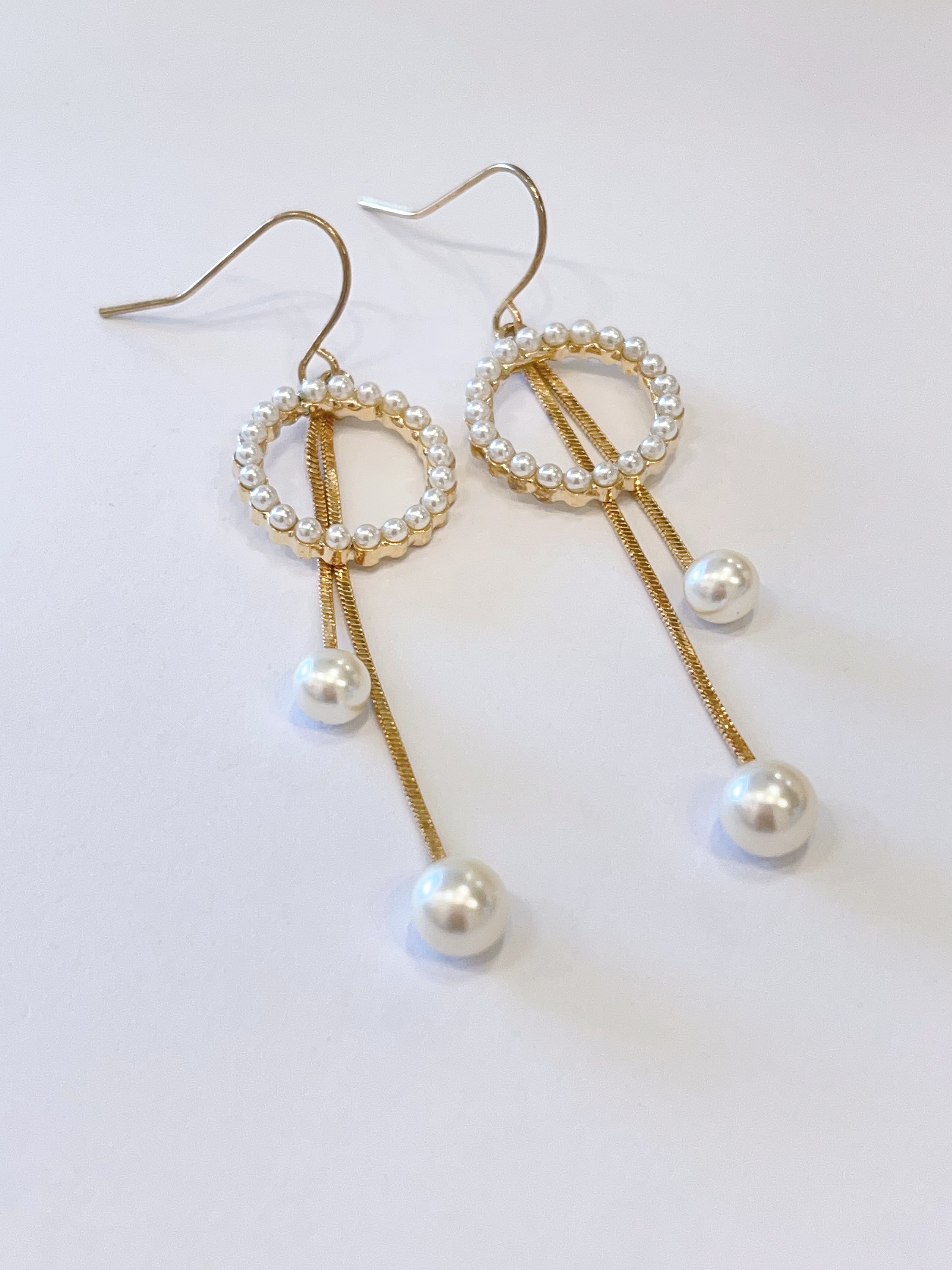 名媛风珍珠设计耳环