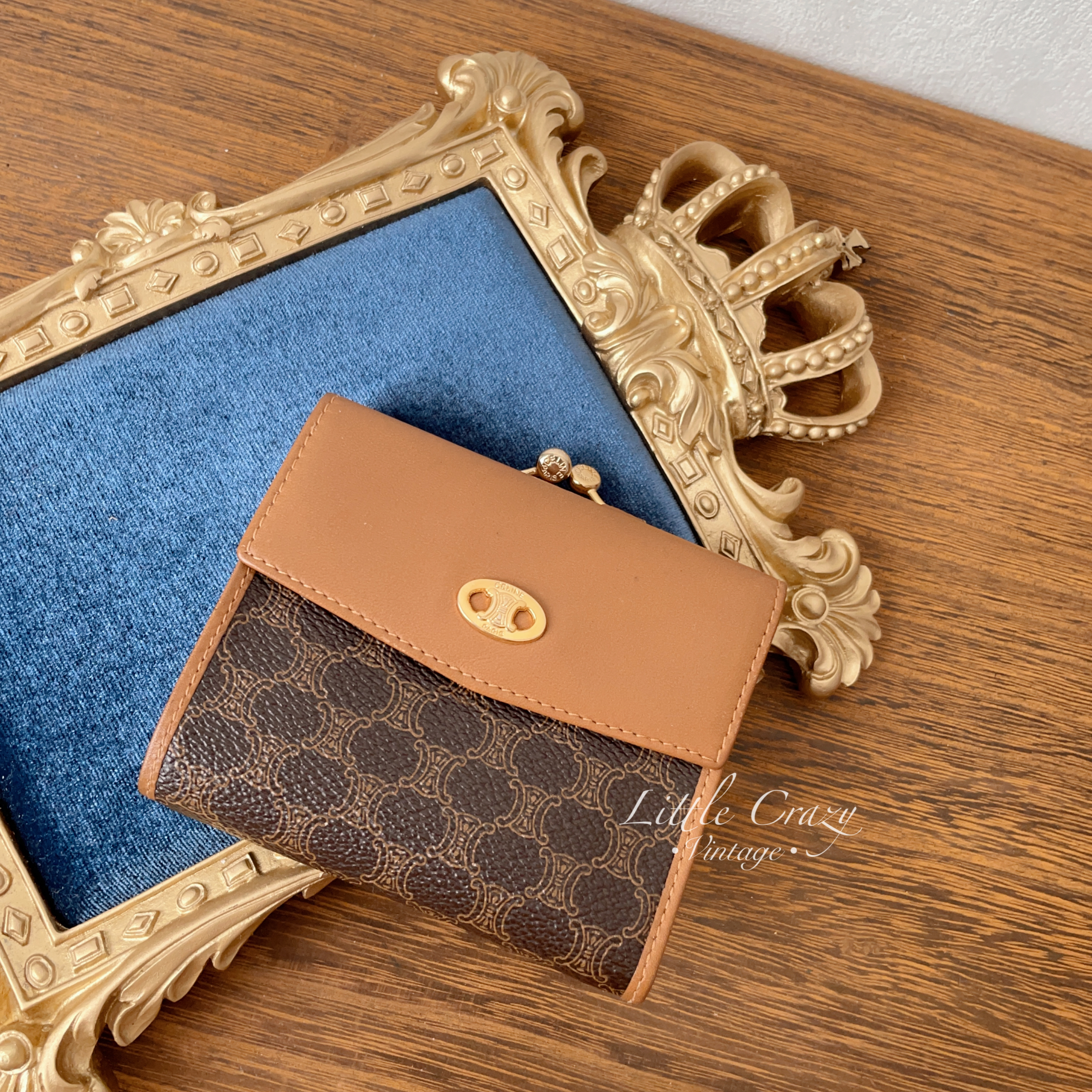 Celine-vintage-triomphe-short-wallet-稀有- | Little Crazy Vintage