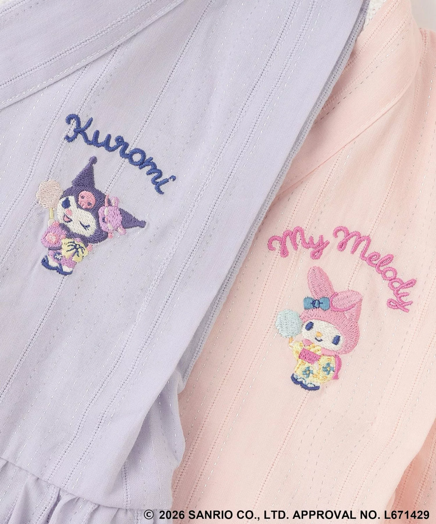 🆕【⭐訂購⭐】🌀 🇯🇵 日本直送 #Sanrio 刺繡 荷葉邊 褶襉 甚平套裝［2款選］🌀 [ELGD-0116][260823]