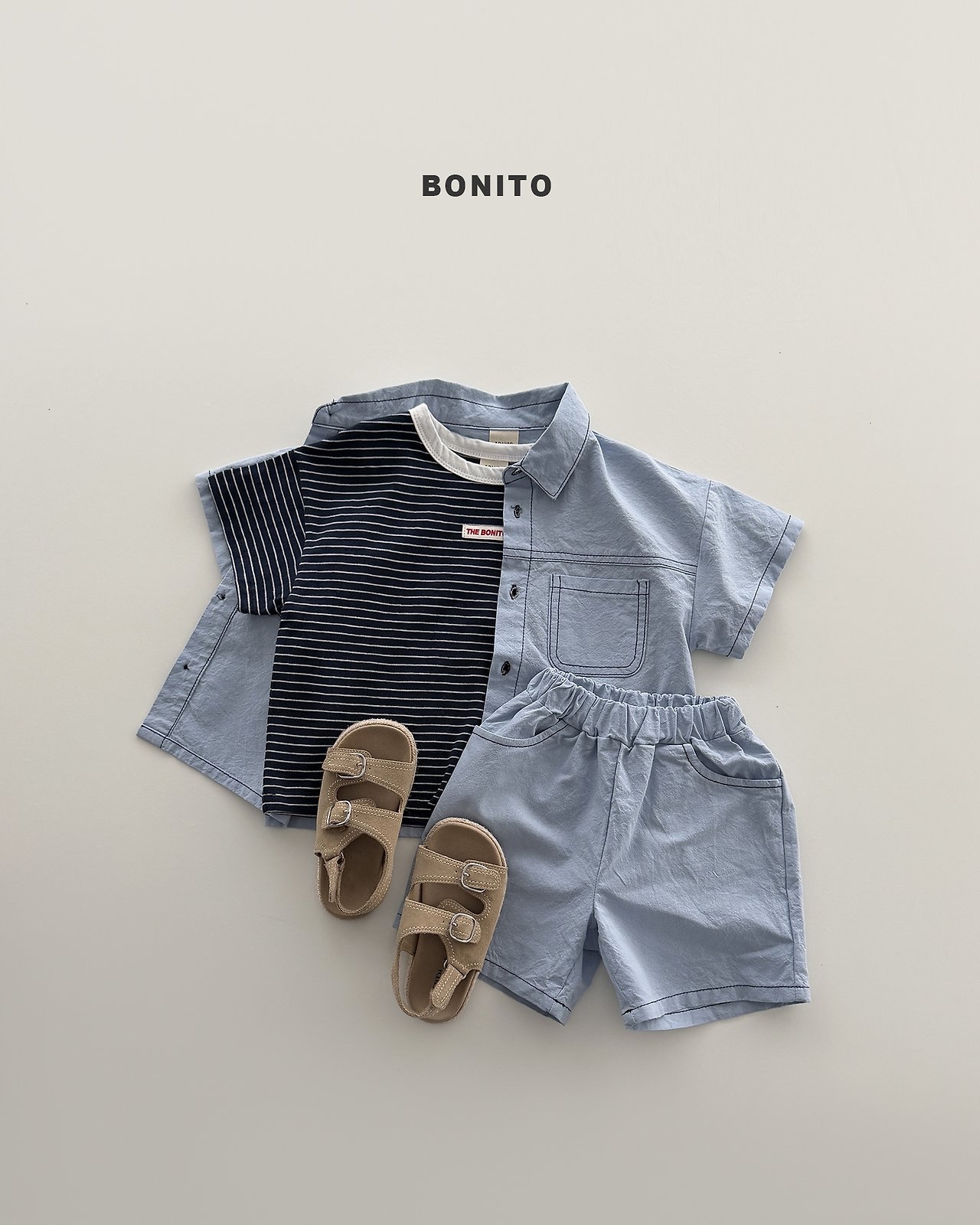 Bonito | Shirt and bottom set(Light blue L105-115)