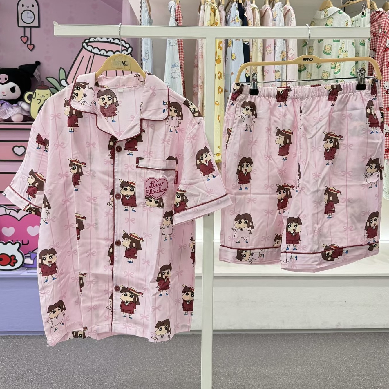 🇰🇷韓國SPAO x 蠟筆小新短䄂睡衣套裝