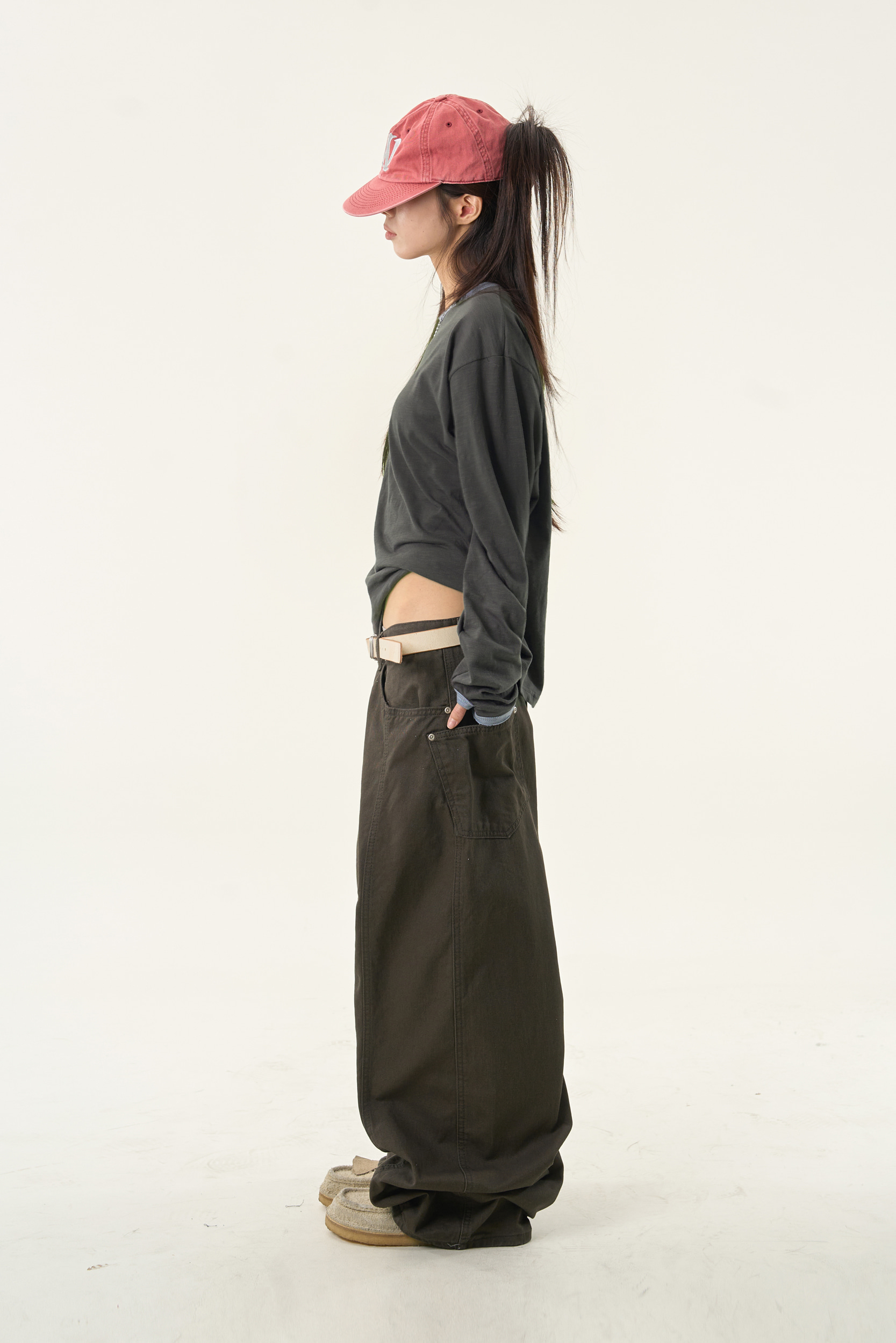 Side Pocket Wide-Leg Pants