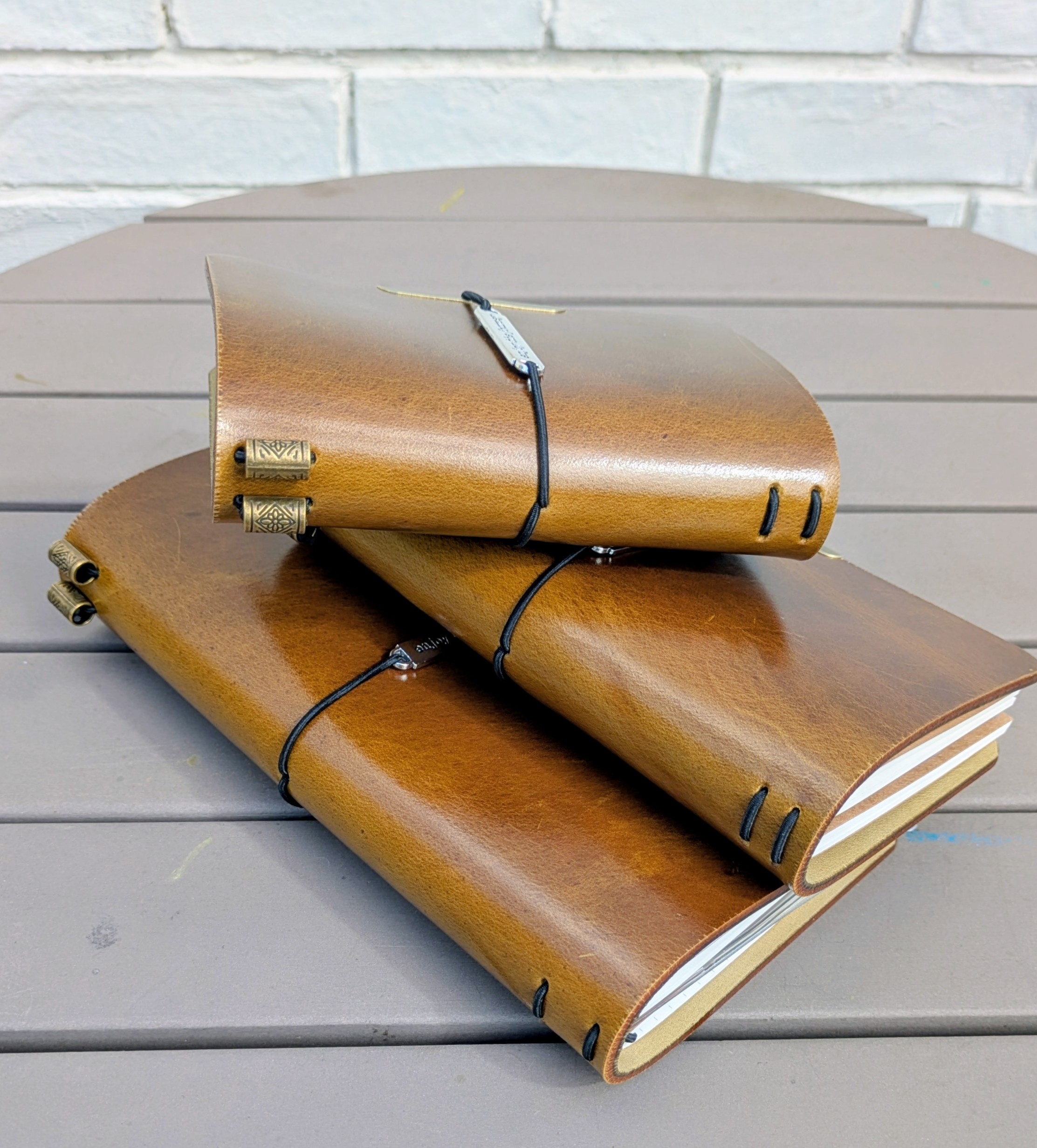 Kayztyle-made Collection 2025ji-23WD.02-2 : Double-sided Leather Journals Duo-cover Design