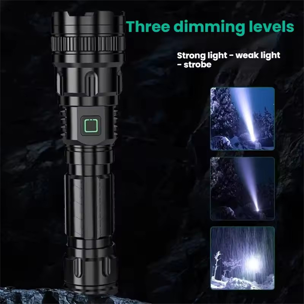 充電變焦強光手電筒 含電池 1x 18650 UB0274