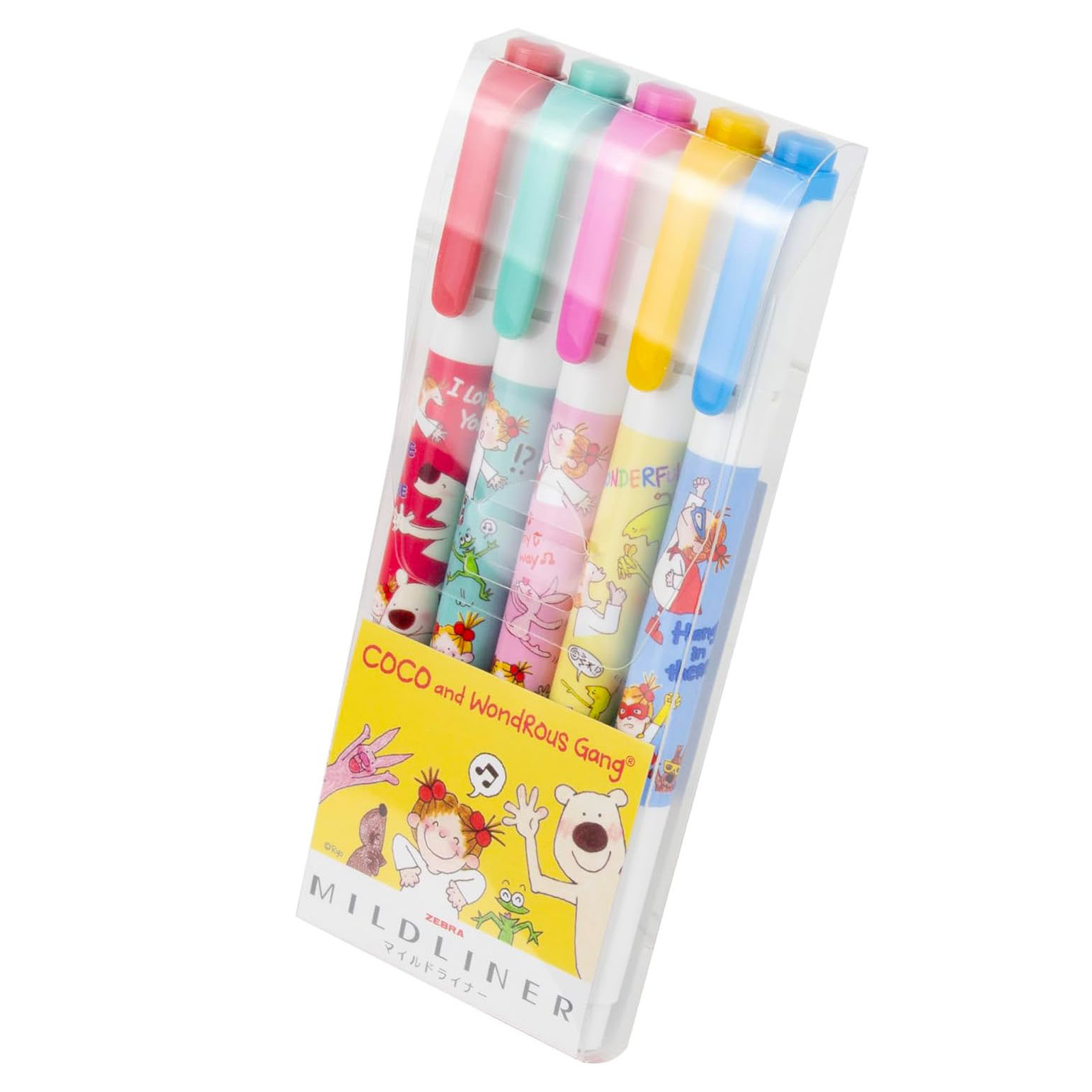 現貨｜COCO and Wondrous Gang 日本製 Zebra MILDLINER 柔和淡色 雙頭 螢光筆 5色套裝 (RYZ-1157)