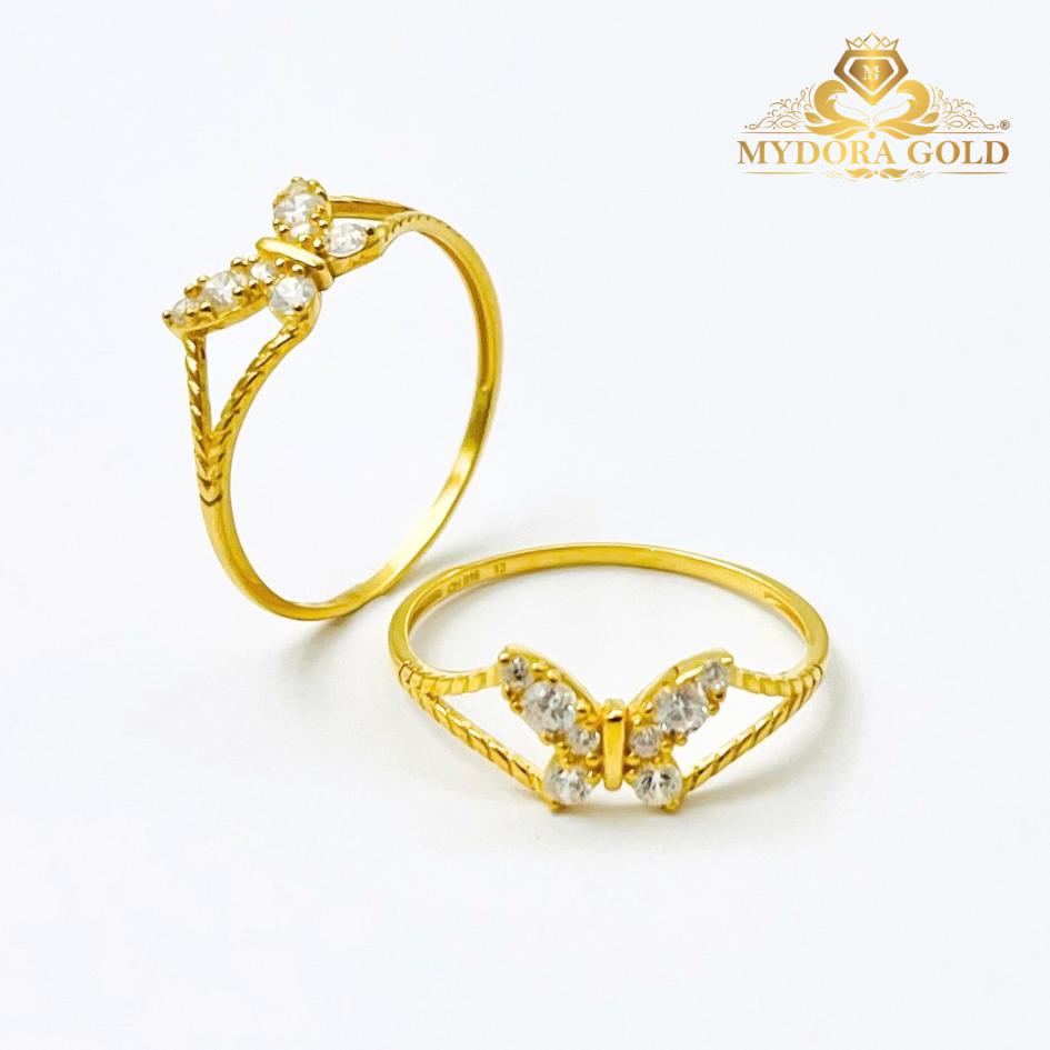 MYDORA Cincin Batu CZ Butterfly Solo l EMAS 916/22K