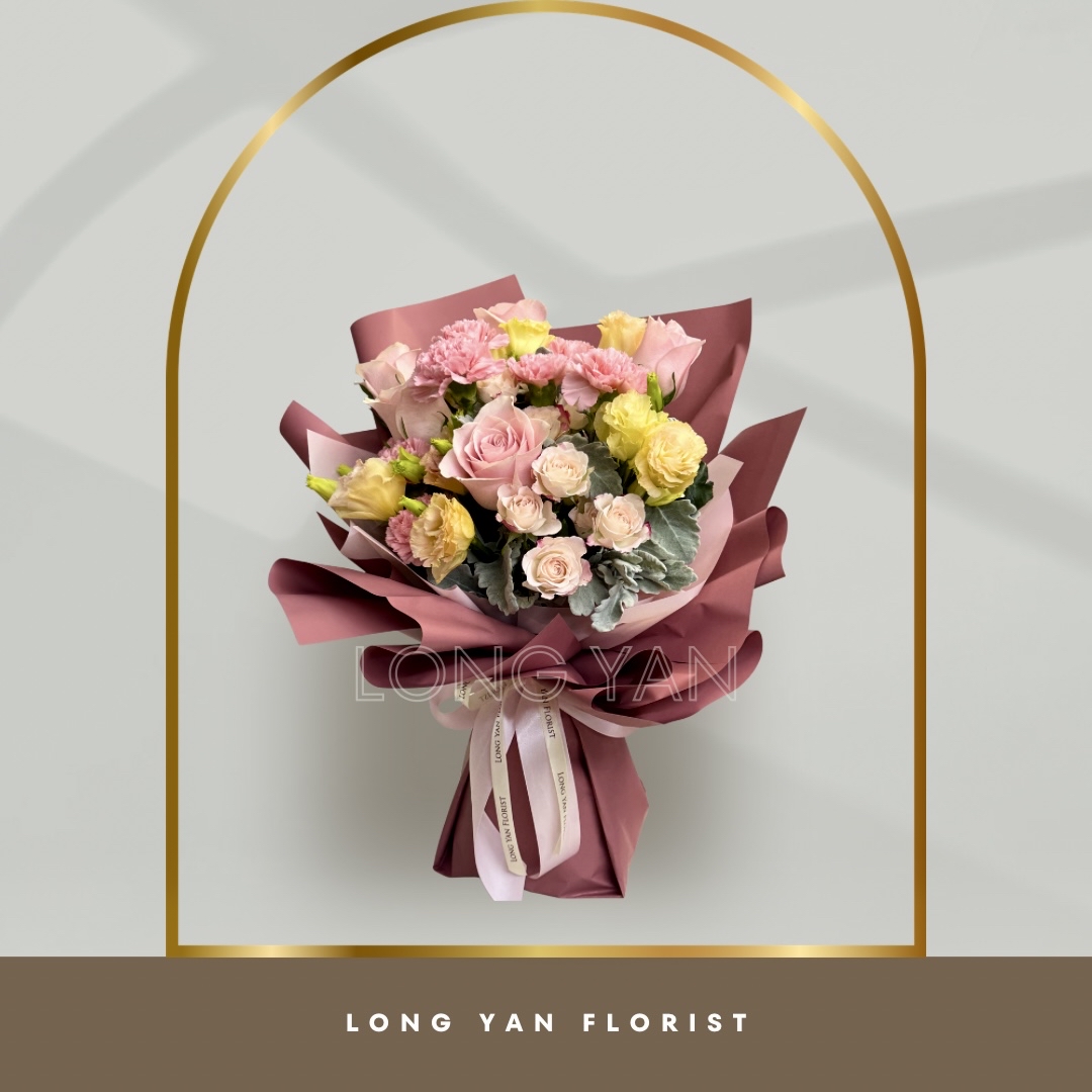 粉玫瑰配康乃馨_CA48005