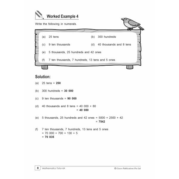 Primary Maths Tutor 4A Volume 1 - 2nd Edition