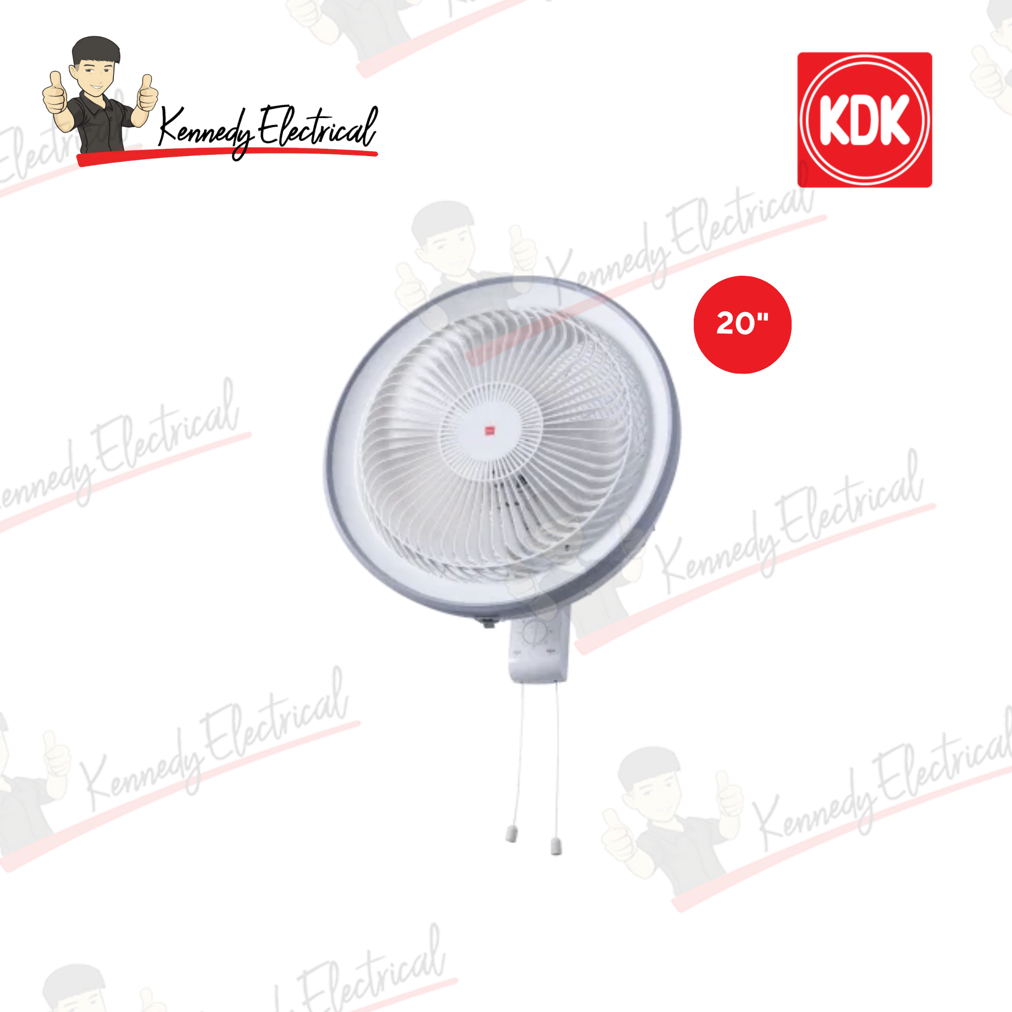 KDK 20" Industrial Wall Fan KU50Y-WT (White)