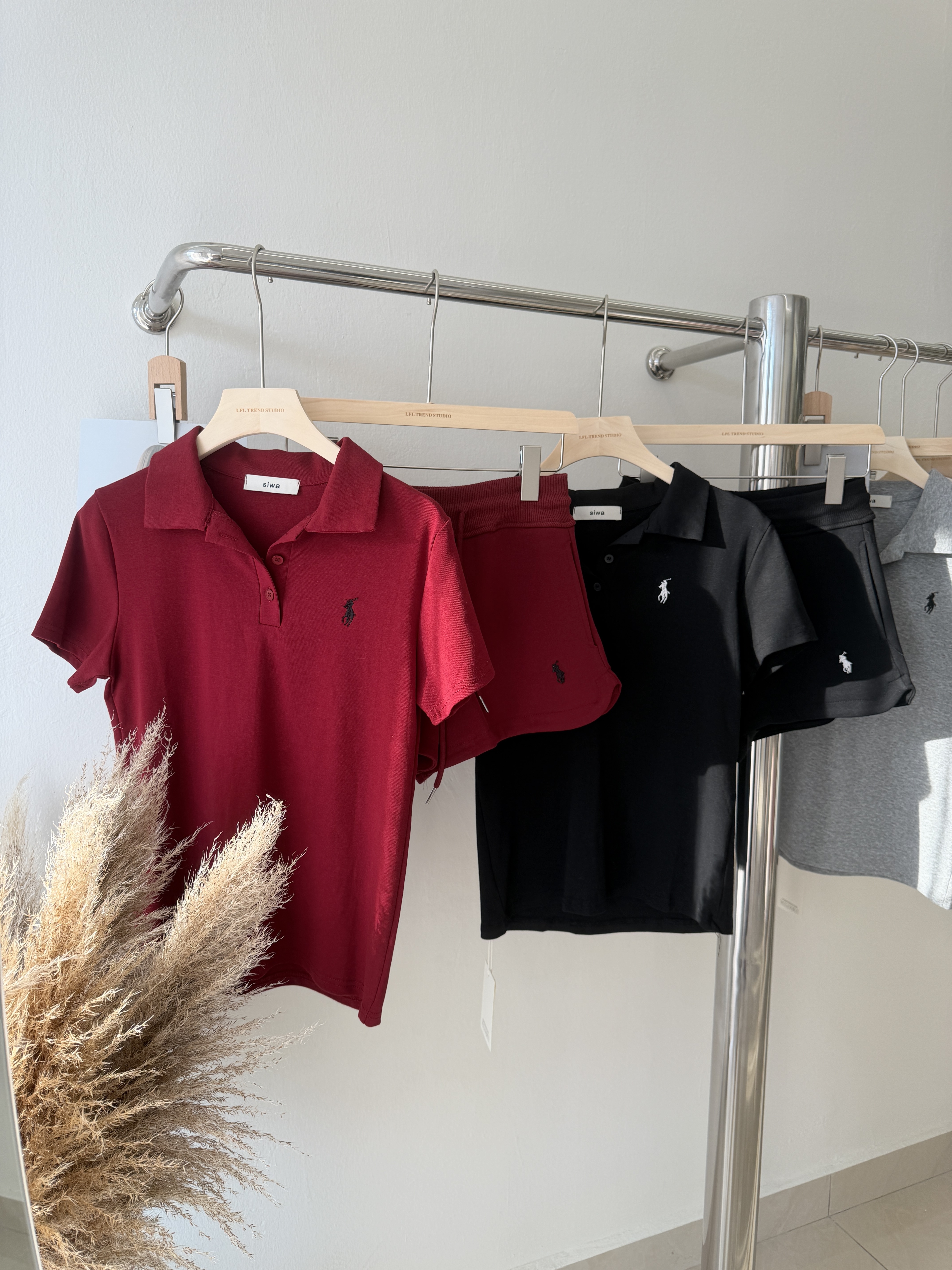 6562 爆款Polo刺绣套装