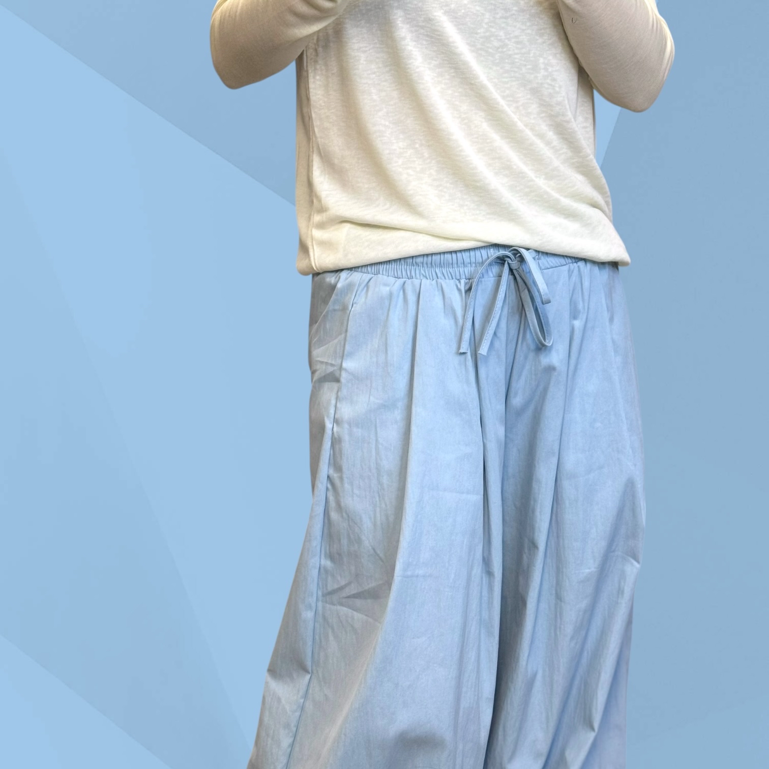 221154 褲腳壓摺長褲