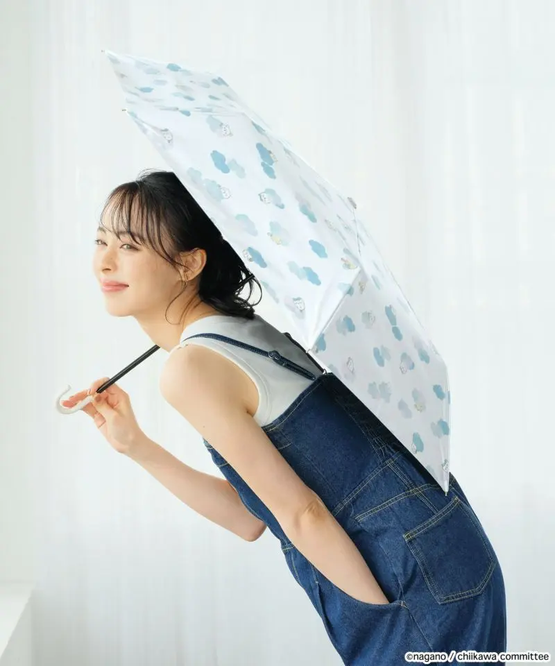 現貨🌸日本直送 | Wpc. Chiikawa吉伊卡哇縮骨遮雨傘/100%完全遮光摺疊傘/晴雨兼用雨具[50cm]UPF50+