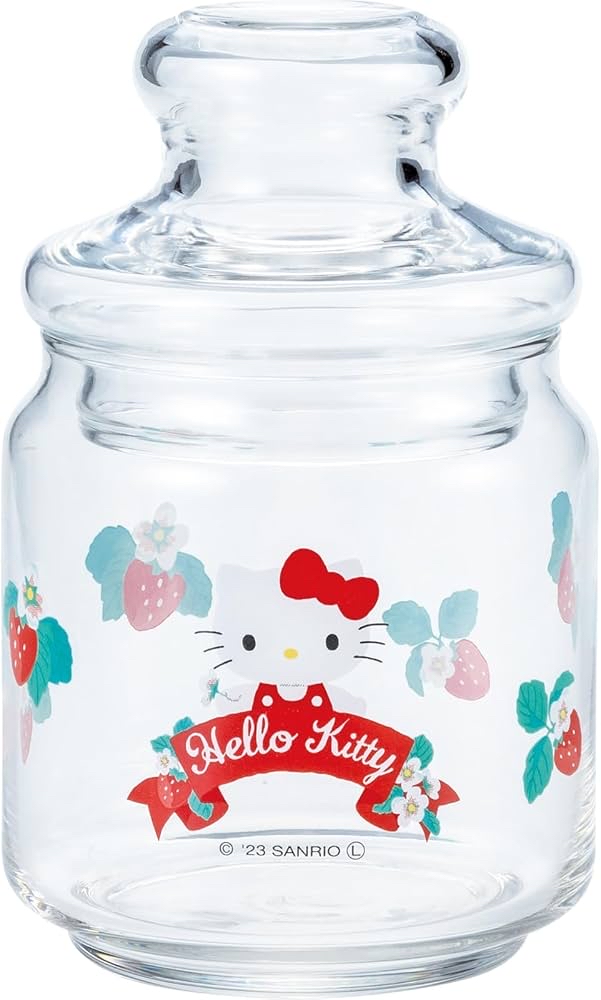 「預訂」Sanrio 花漾玻璃收納罐（Hello kitty）