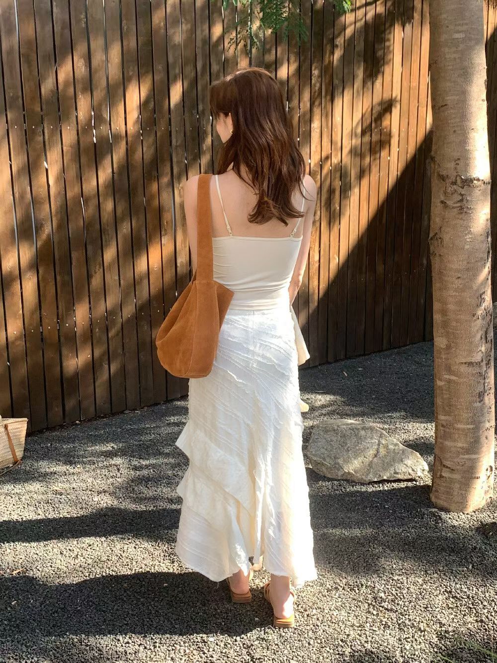 1800 Ruffle hem skirt | 荷叶边摆半裙