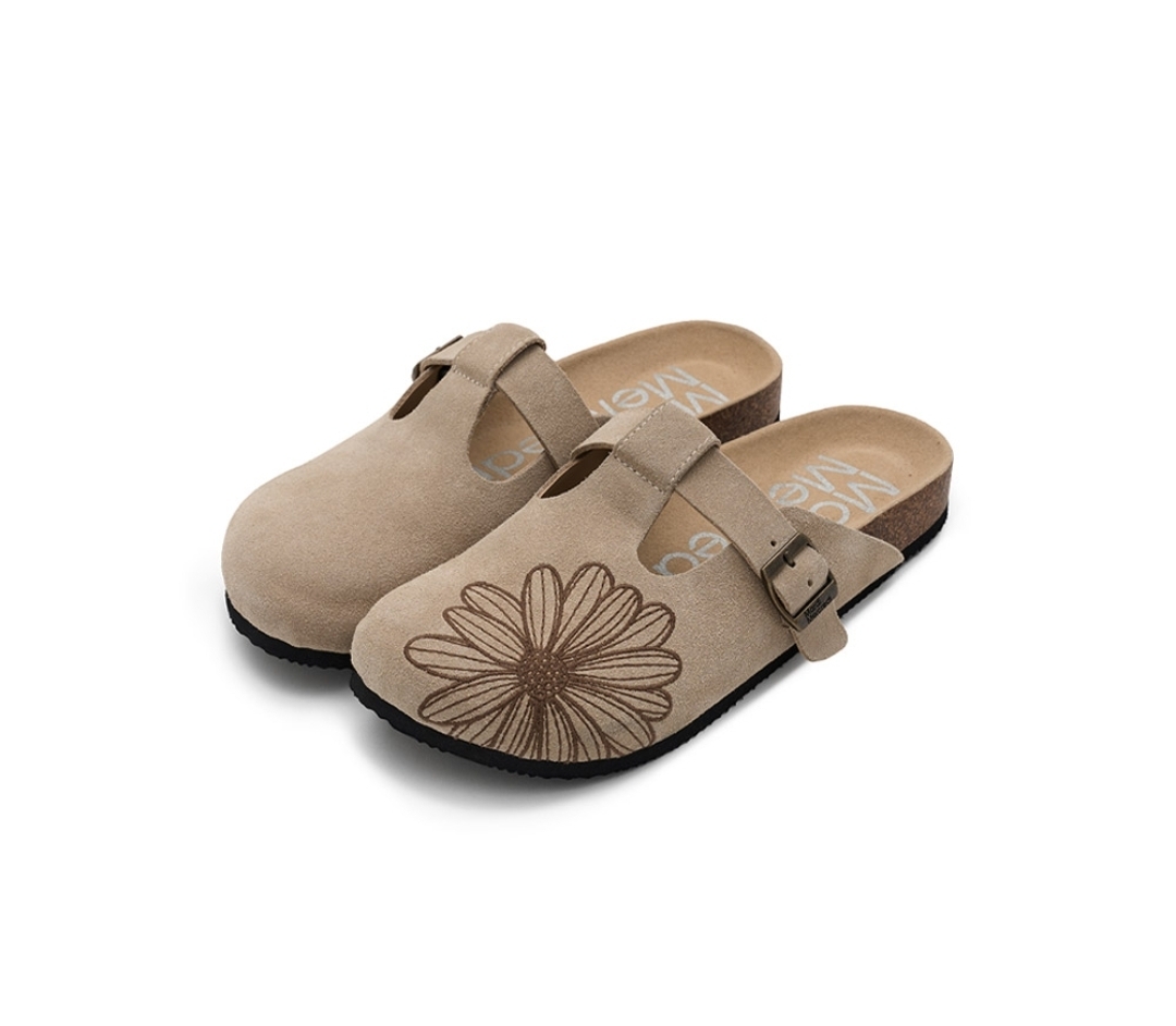 Mardi Mercredi Classique T-Strap Suede Mule 🌿
