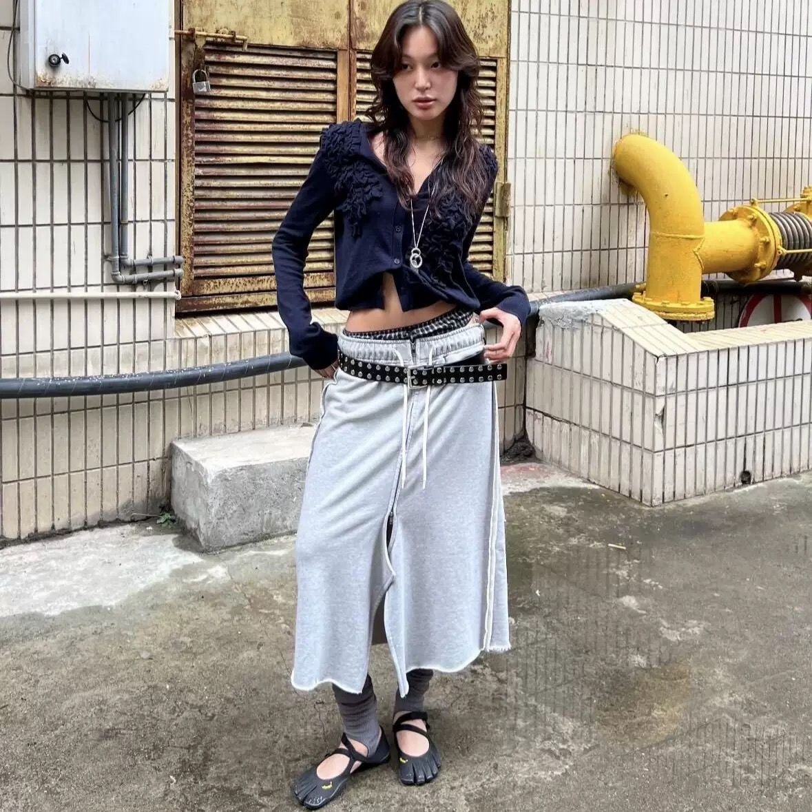 Ruffle details cardigan