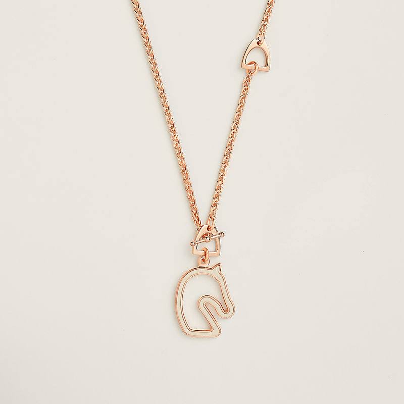 Hermes 新款🆕Tonnerre 頸鏈 斷貨顏色😍😍2種戴法 奶白x 玫瑰金